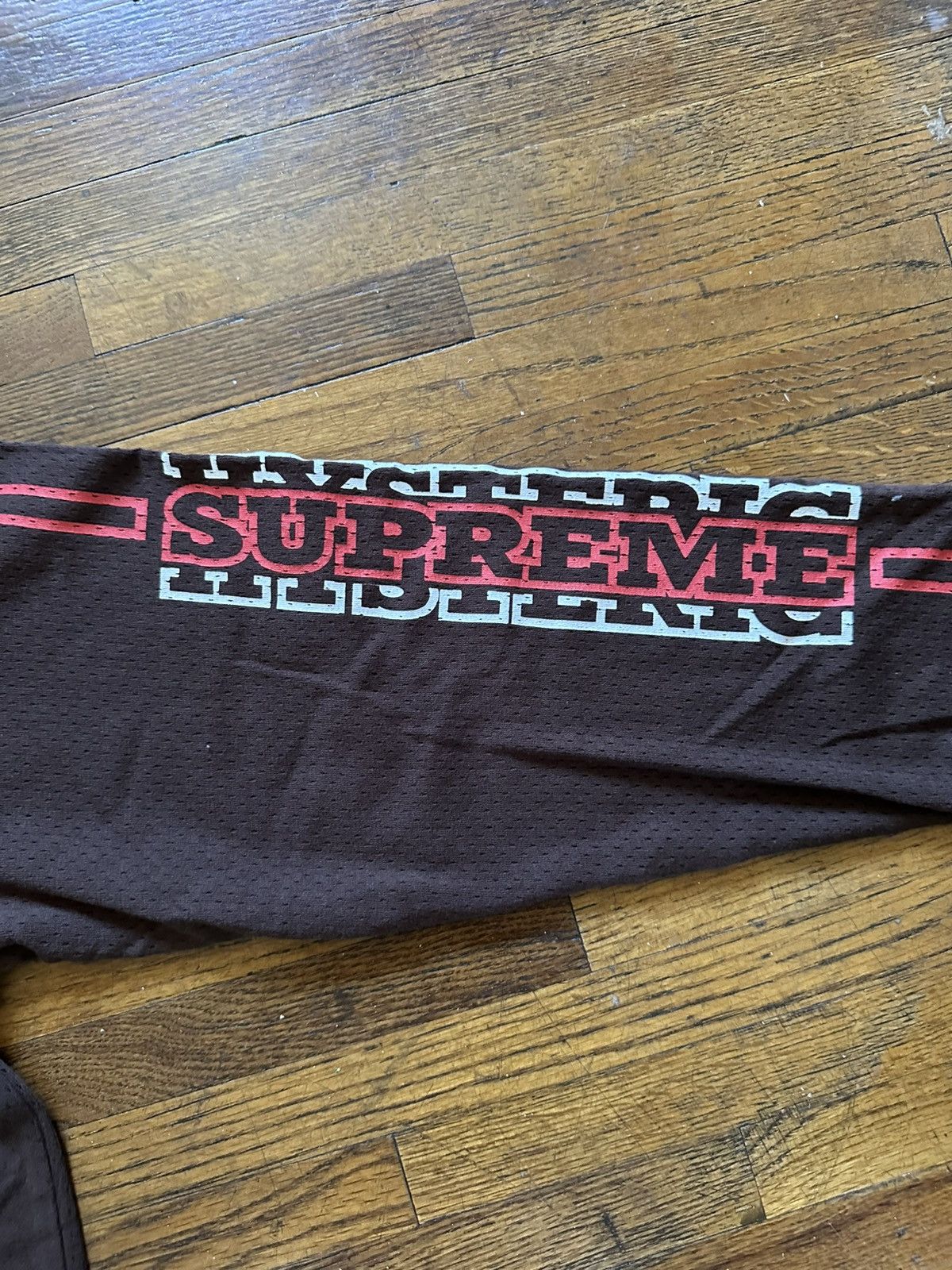 Hysteric Glamour × Supreme Supreme x Hysteric Glamour Mesh Long Sleeve Brown FW24 Size US M / EU 48-50 / 2 - 5 Thumbnail