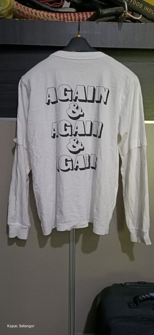 Sacai Sacai Again & Again White Long Sleeve Tee Size US M / EU 48-50 / 2 - 3 Thumbnail