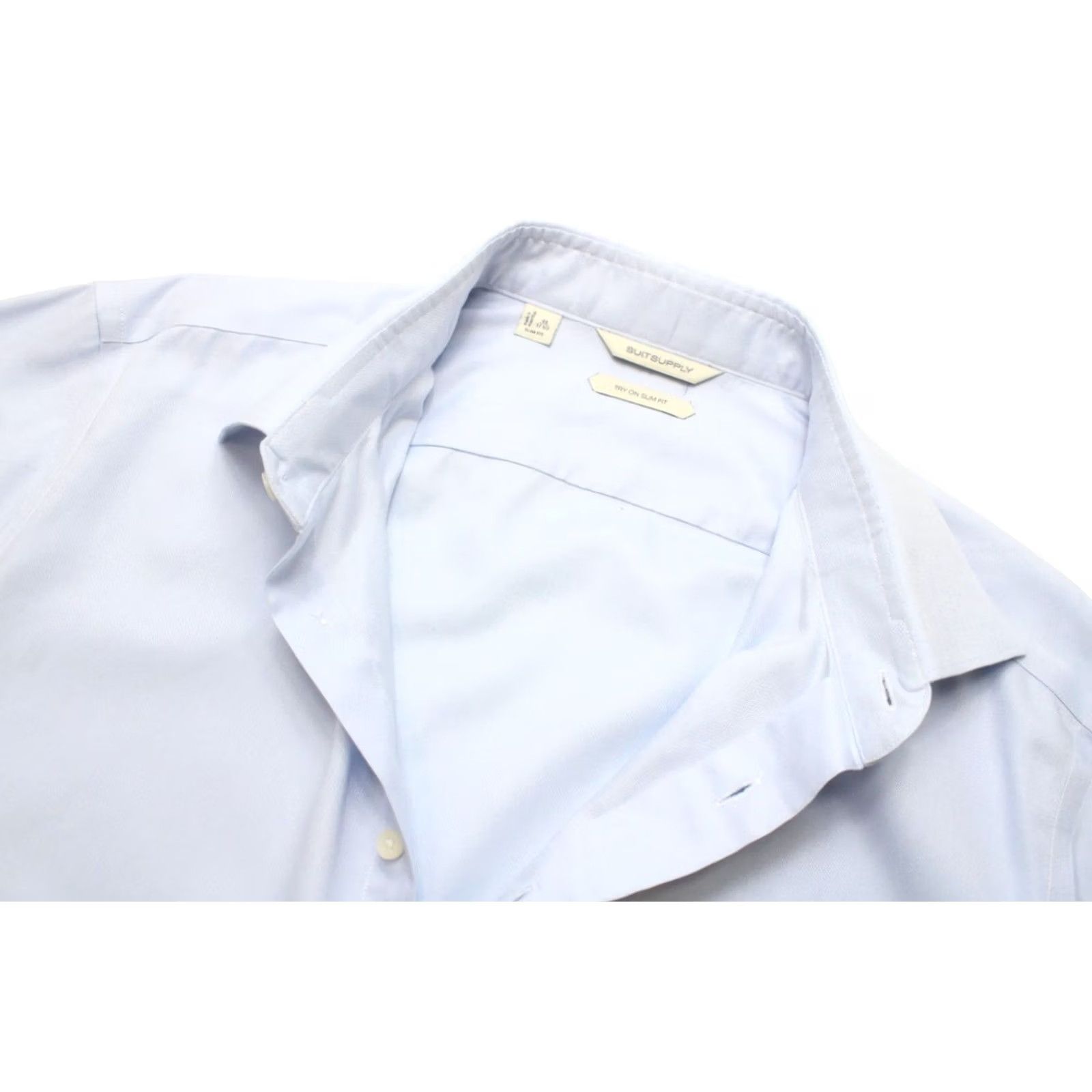 Suitsupply Suitsupply Slim Fit Formal Shirt Blue 44 / 17 1/2 Button Up Mens Shirt Size 44R - 4 Thumbnail