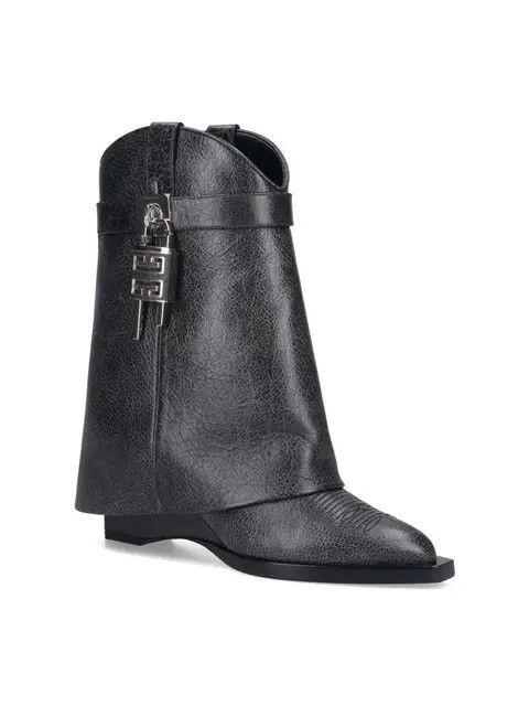 Givenchy o1w1db10325 Shark Lock Boots in Black Size US 5 / IT 35 - 3 Thumbnail