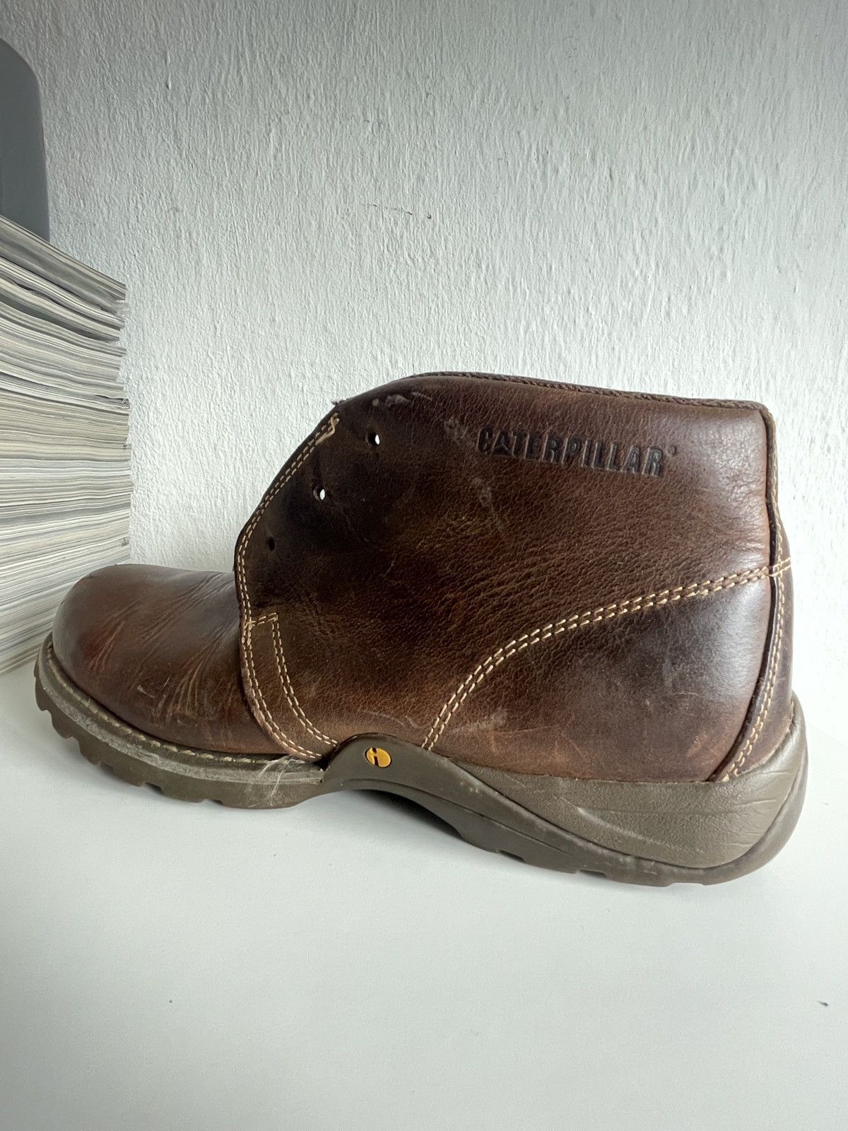 Caterpillar Caterpillar Distressed Leather Work Boots Patina size 46 Size US 12.5 / EU 45-46 - 24 Thumbnail