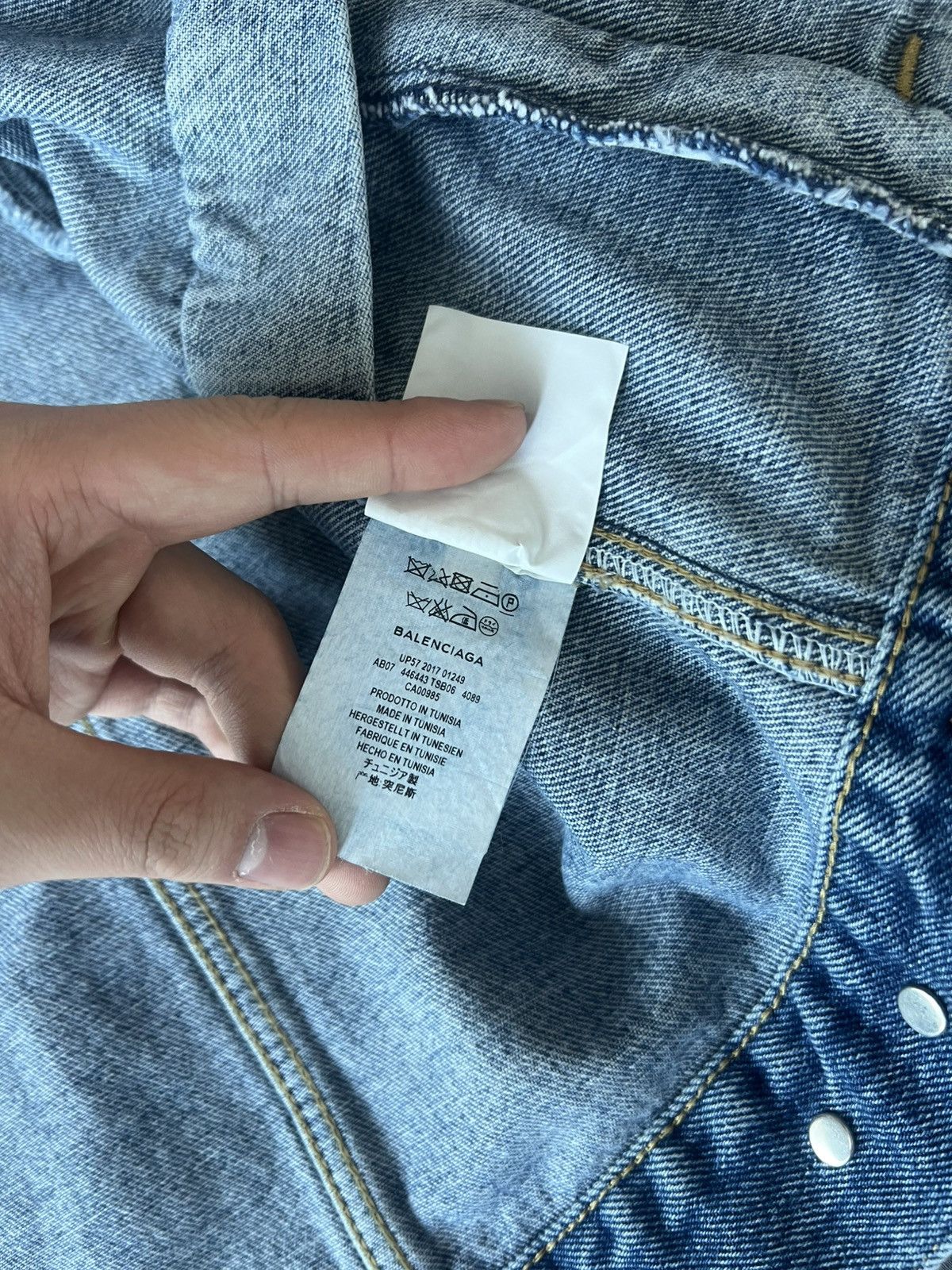 Balenciaga Balenciaga Swing Denim Jacket Size XS / US 0-2 / IT 36-38 - 8 Thumbnail
