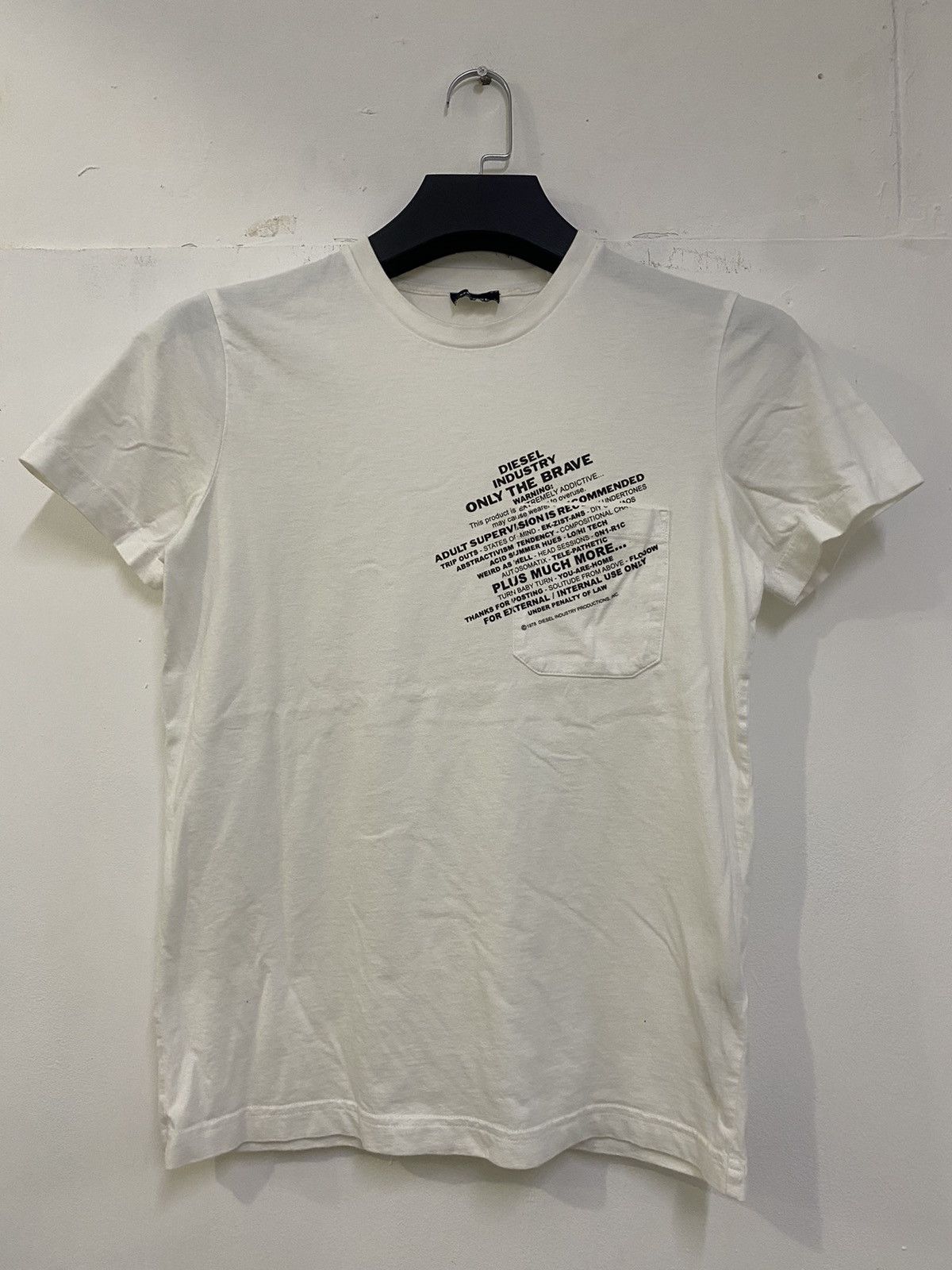 Diesel 💥 DIESEL INDUSTRY POCKET TEE SIMPLE PRINTED Size S / US 4 / IT 40 - 1 Thumbnail