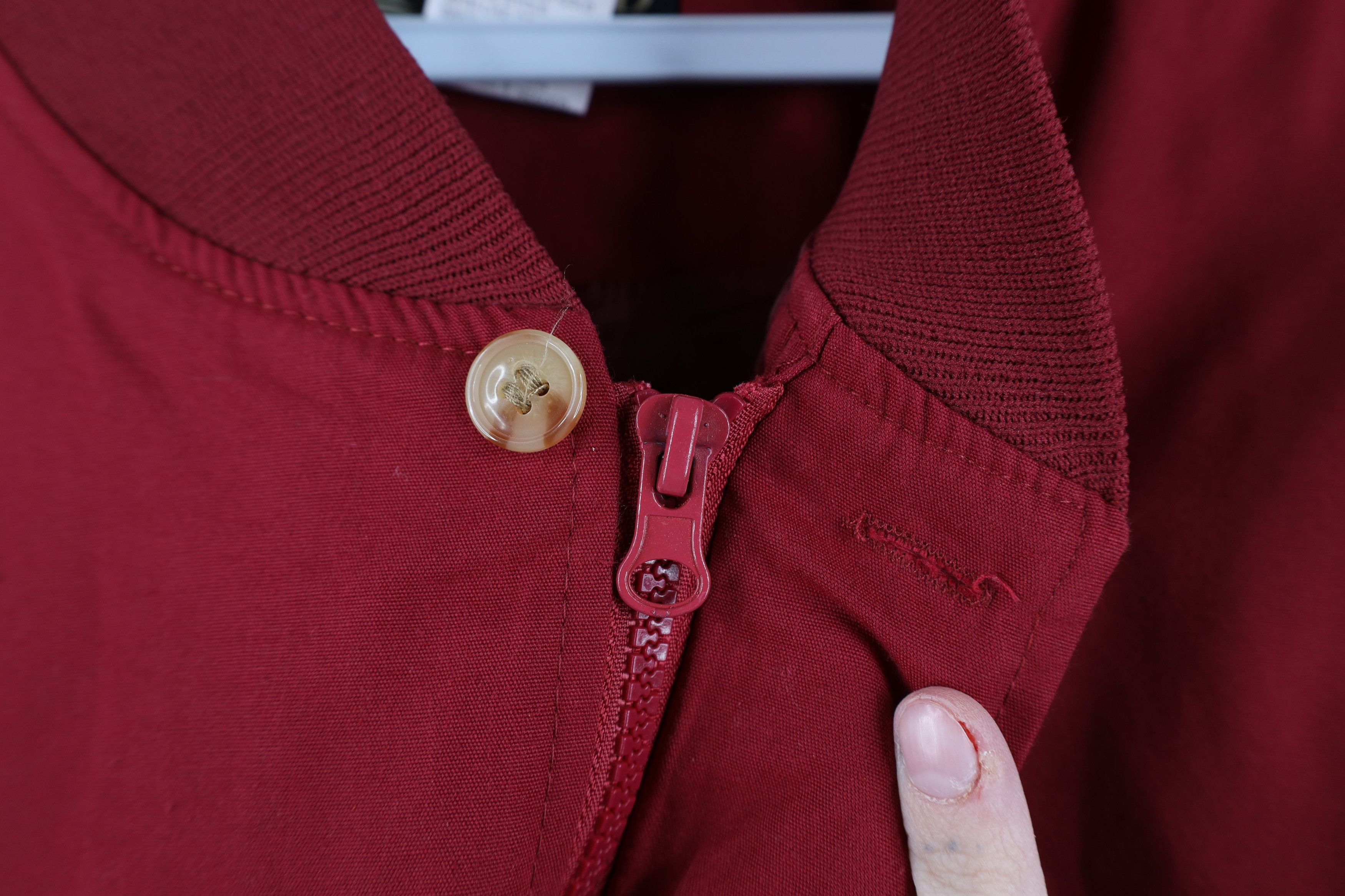 Vintage Vintage 90s Streetwear Blank Full Zip Bomber Jacket Red Size US M / EU 48-50 / 2 - 12 Thumbnail