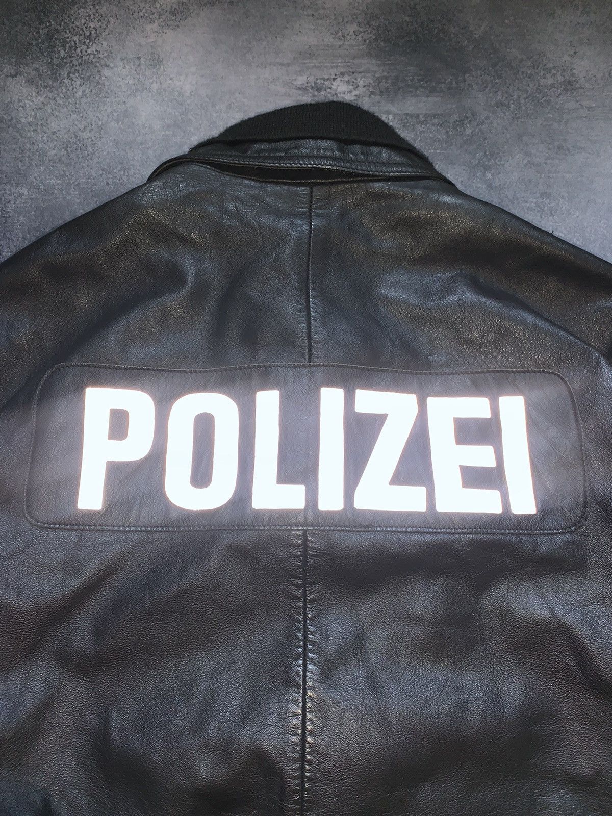 Hysteric Glamour Polizei Vintage OG German Leather Boxy Black Zip Jacket Rare Size US L / EU 52-54 / 3 - 9 Thumbnail
