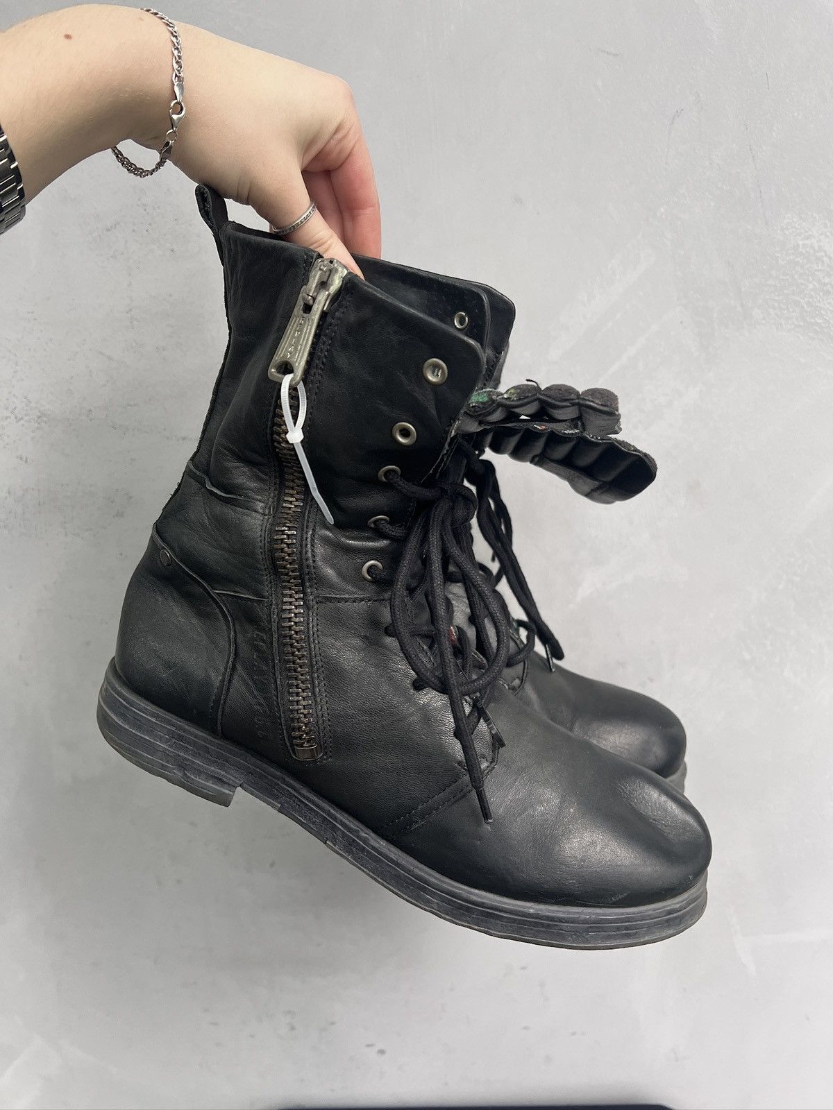 Replay Replay combat black boots avant garde guidi style y2k Size US 8 / EU 41 - 3 Thumbnail