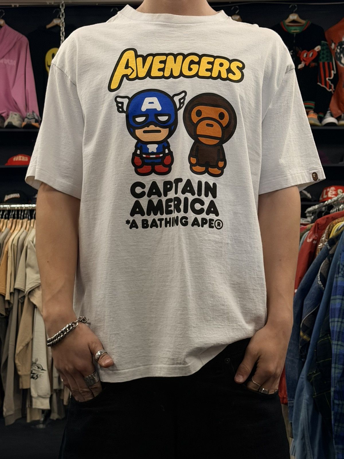 Bape Bape Marvel T-Shirt Size US XL / EU 56 / 4 - 1 Thumbnail