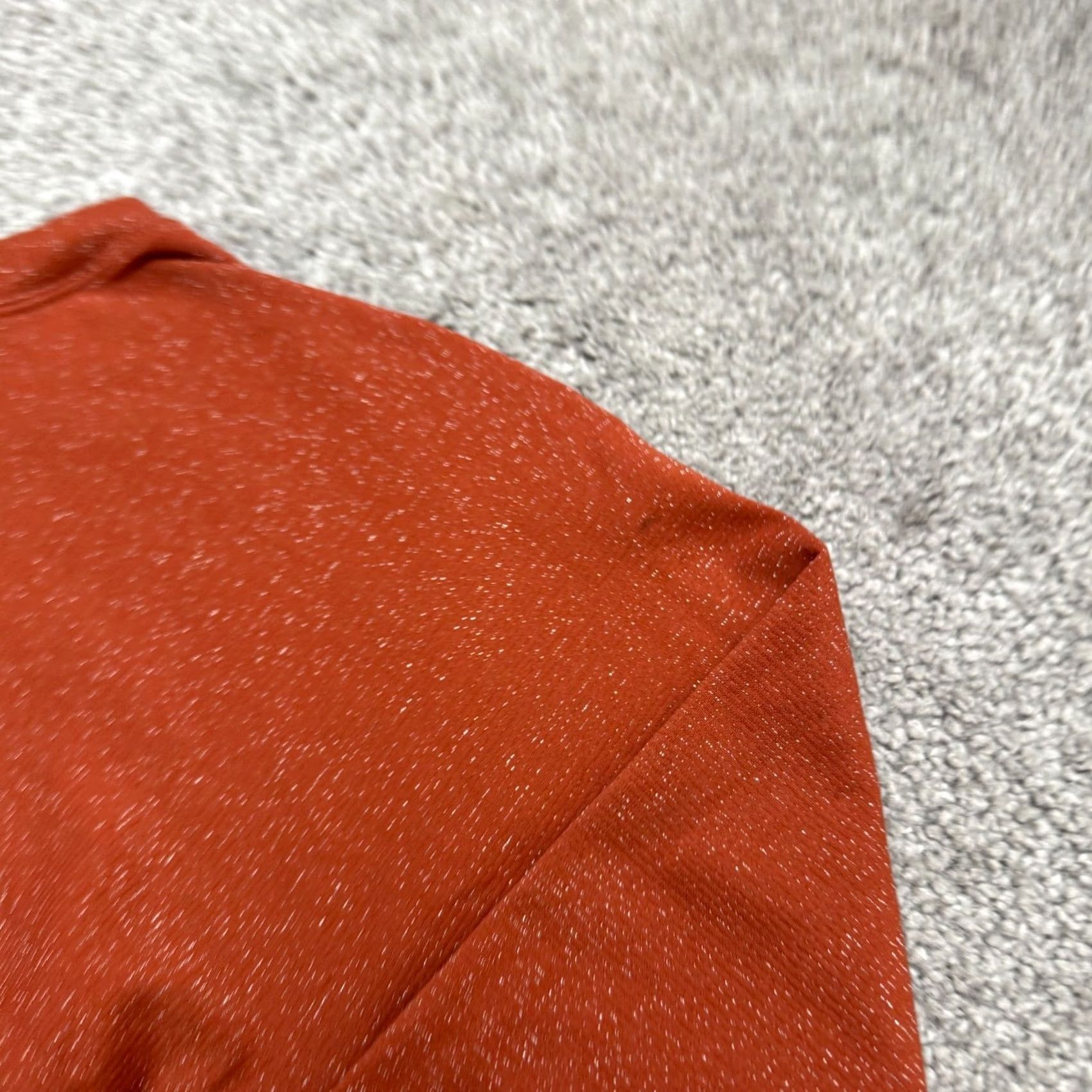 Athleta Athleta Momentum Glitter Sparkle Long Sleeve Shirt Womens Small Orange Crew Neck Shirt Size XS / US 0-2 / IT 36-38 - 4 Thumbnail