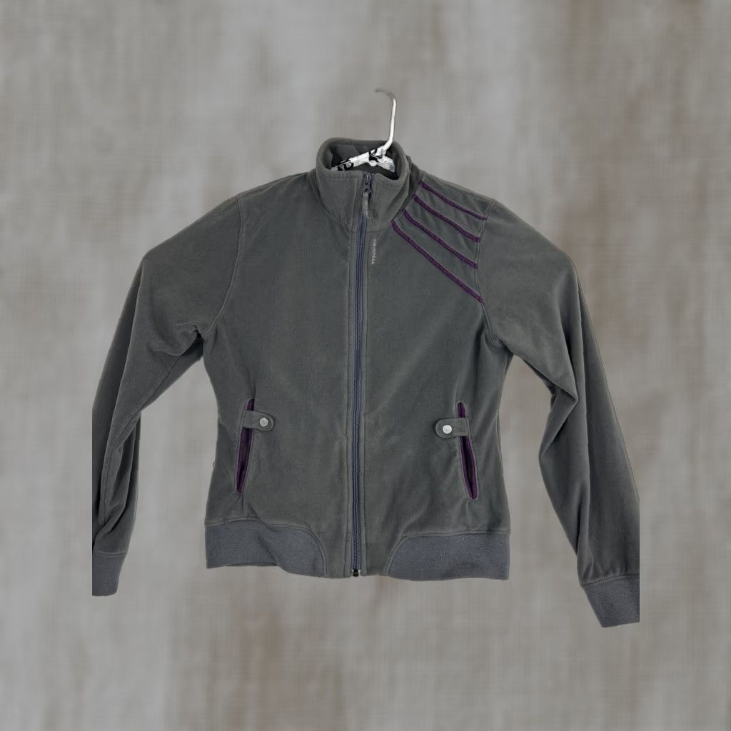 Merrell Merrell Womens Medium Gray Purple Fleece Full Zip Up Jacket Size M / US 6-8 / IT 42-44 - 1 Thumbnail