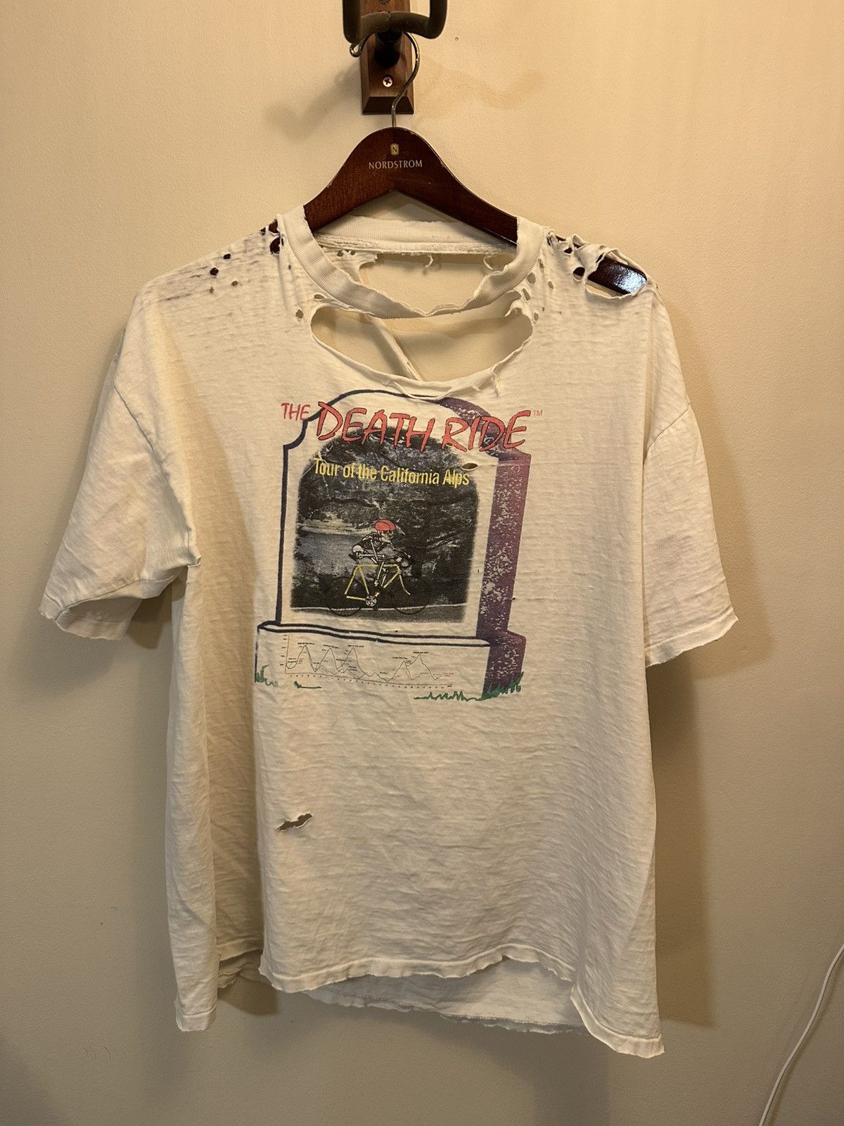 Thrashed “death ride” tee