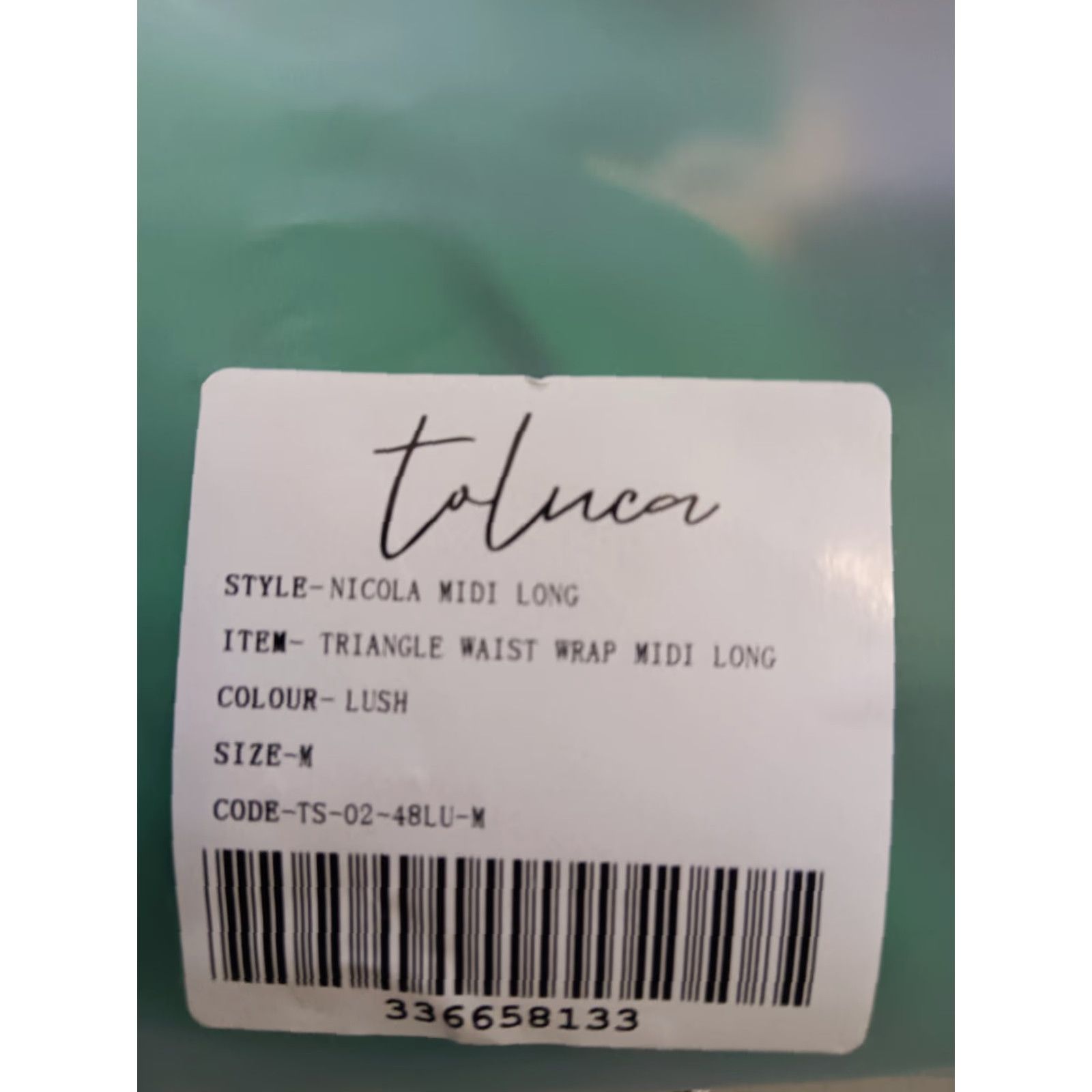 Triangl Toluca Swim Swimsuit One Piece Green Triangle Waist Wrap Open Tummy Size M Size ONE SIZE - 6 Thumbnail