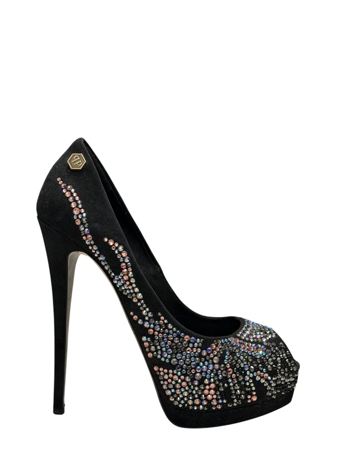 Philipp Plein Philipp Plein Rhinestone Embellished Peep Toe Size39 Size US 9 / IT 39 - 1 Thumbnail