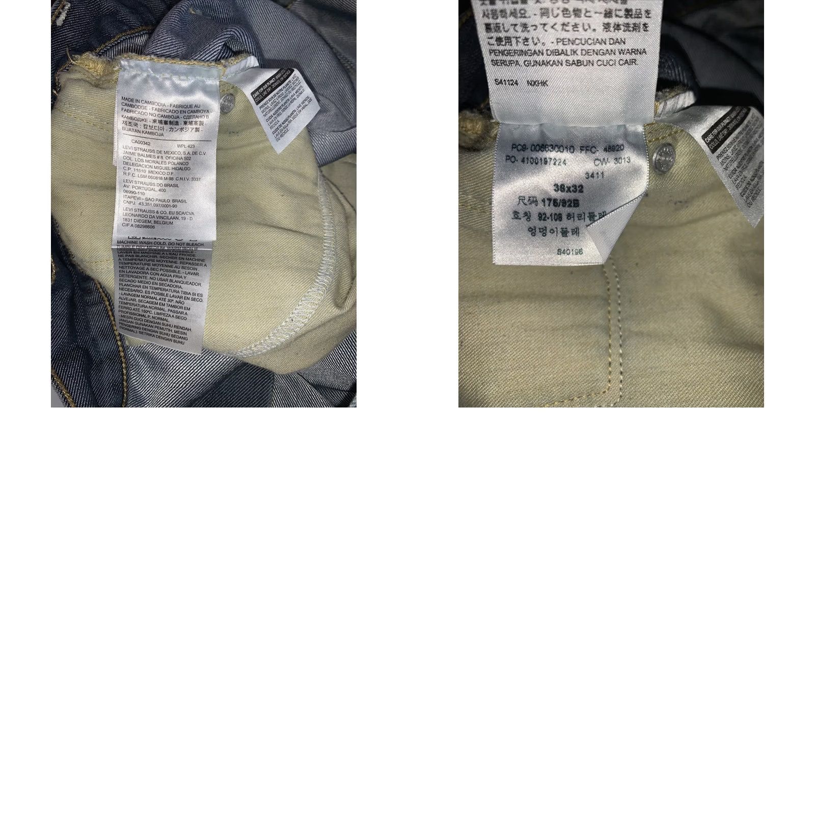 Levi's Levi’s 514 Jeans Mens 36x32 Denim Blue Regular 5-Pocket Straight ZIP Vintage N/A Size US 36 / EU 52 - 8 Thumbnail