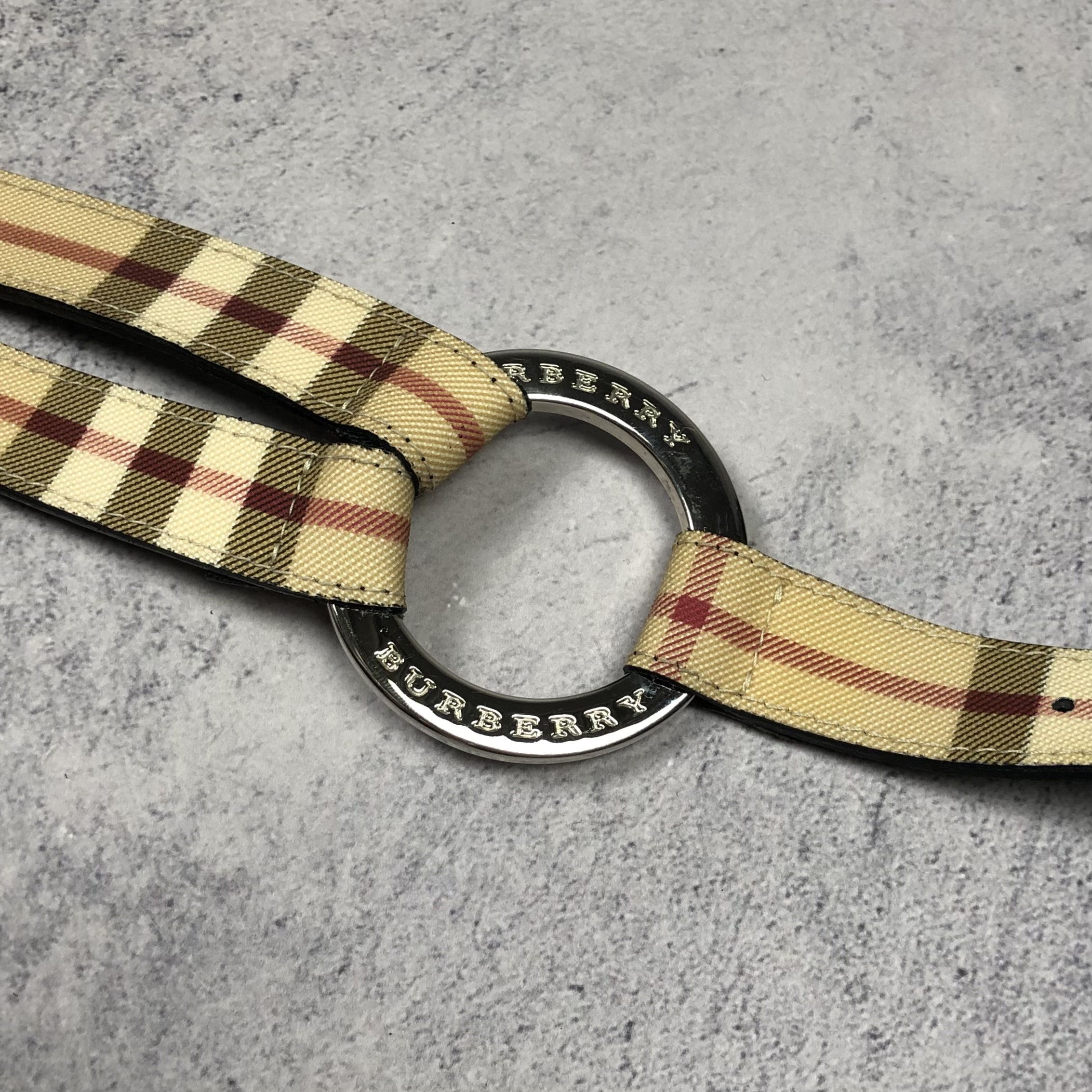 Burberry Vintage Burberry Nova Check Leather Belt Size ONE SIZE - 4 Thumbnail