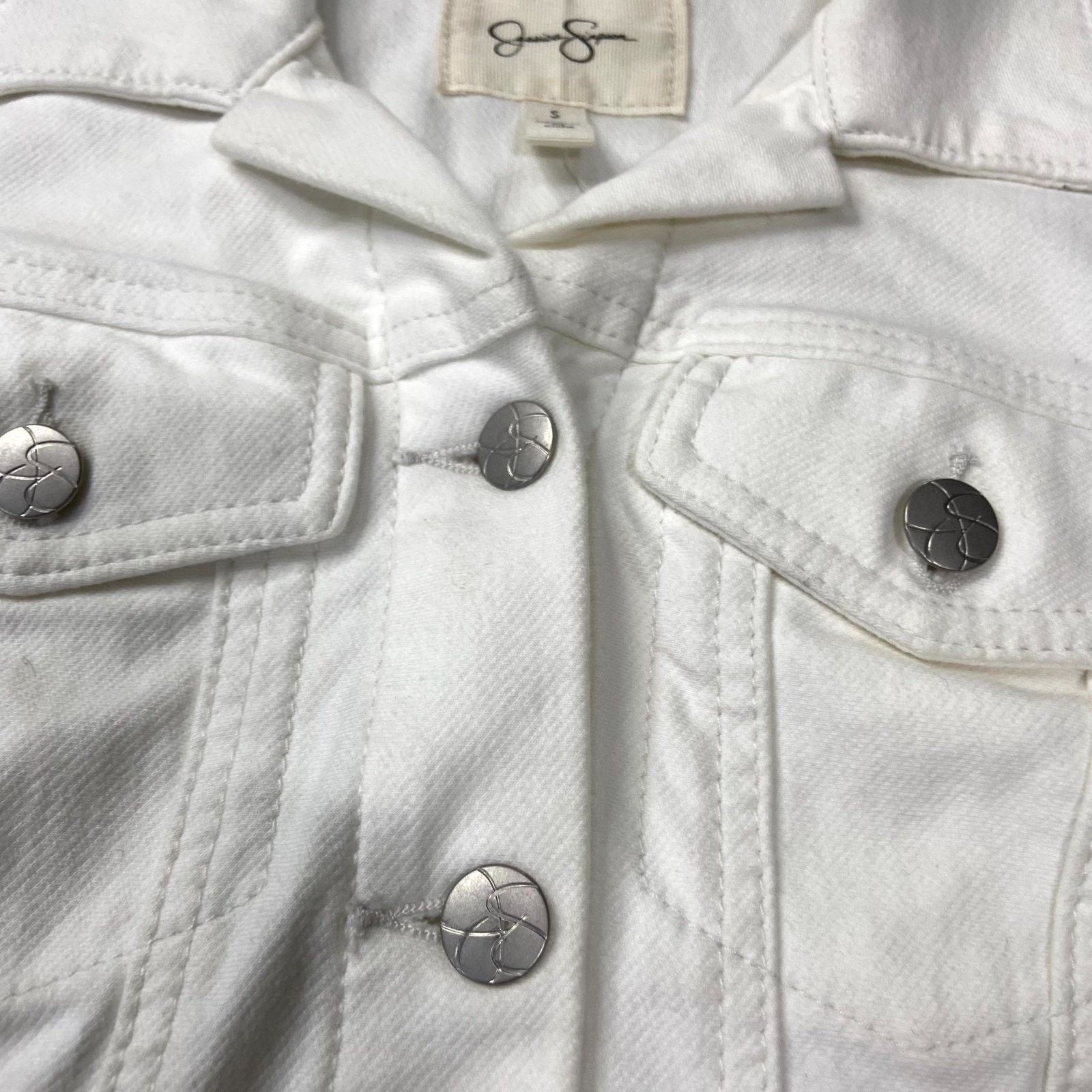 Jessica Simpson Jessica Simpson Pixie Trucker Jacket Womens Small White Y2K Size S / US 4 / IT 40 - 3 Thumbnail