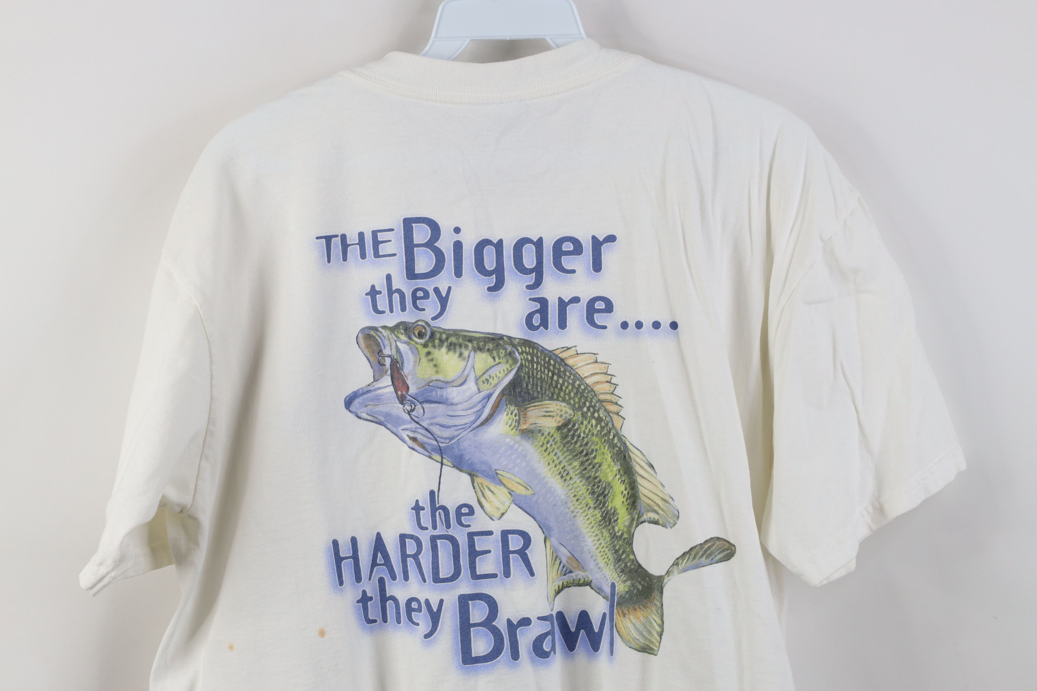 Columbia Vintage 90s Columbia Fishing Bass Short Sleeve T-Shirt White Size US L / EU 52-54 / 3 - 11 Thumbnail