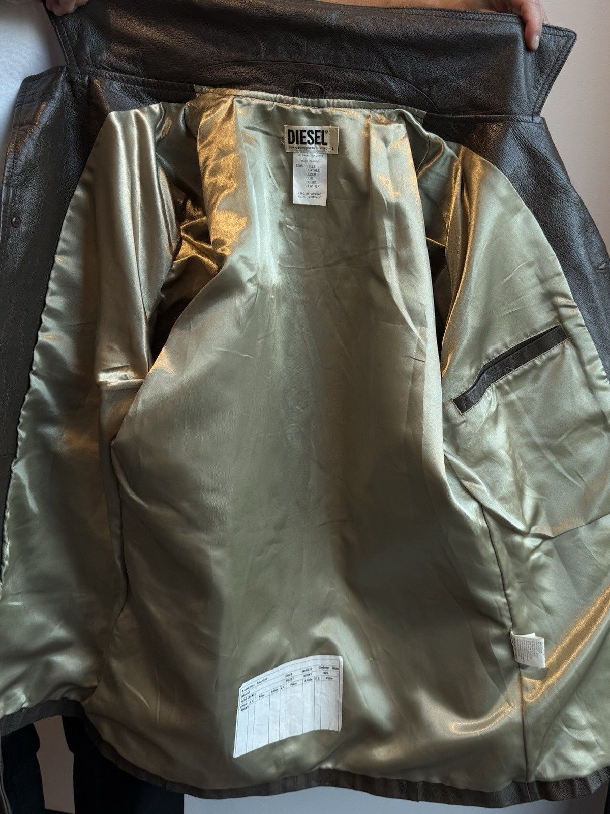 Diesel Vintage Diesel Leather Jacket Trench Blazer 2000s Y2K Men’s Size US L / EU 52-54 / 3 - 10 Thumbnail