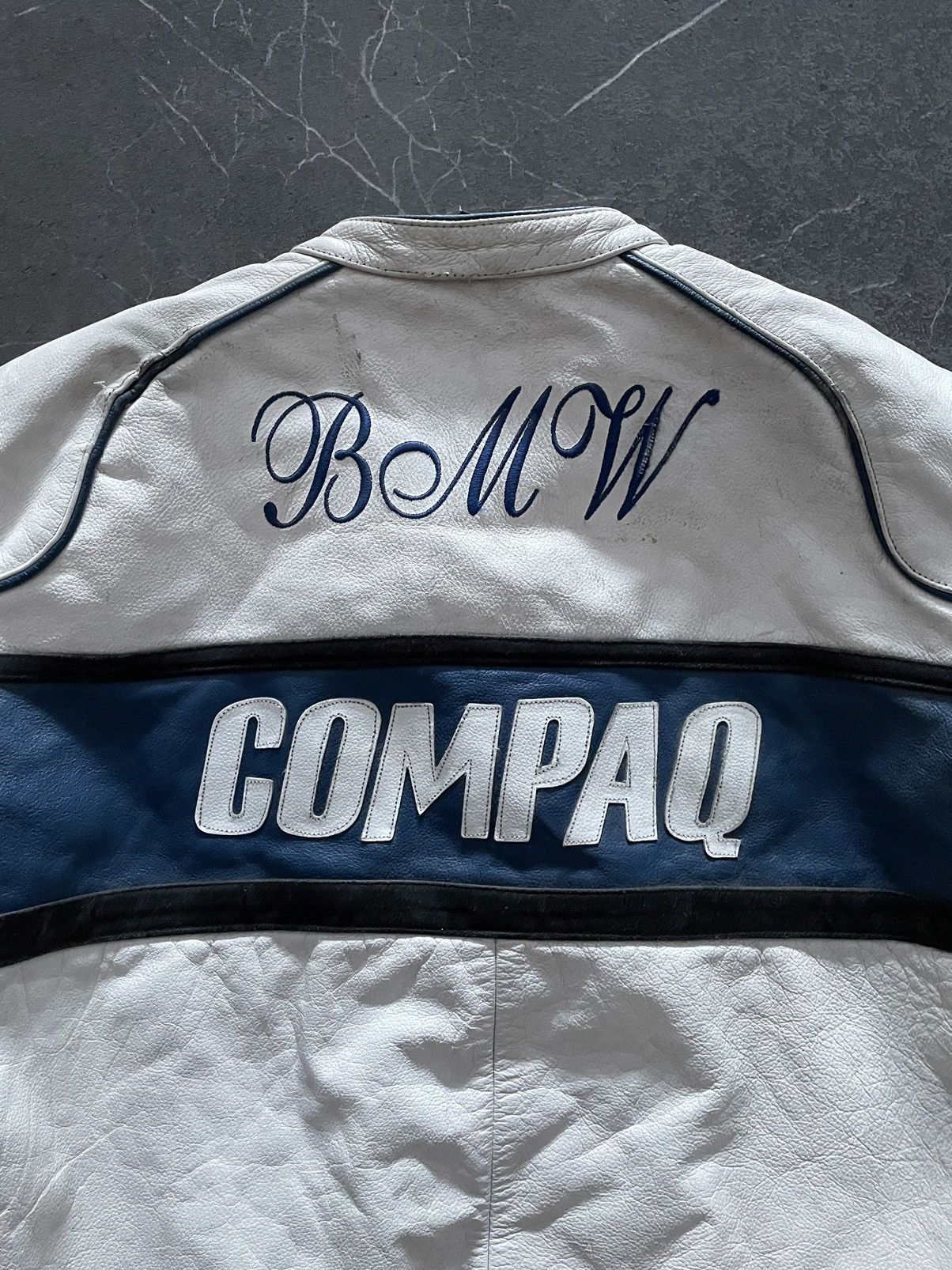 BMW × NASCAR Vintage Real Leather BMW Nascar Racing Jacket Size US XL / EU 56 / 4 - 6 Thumbnail