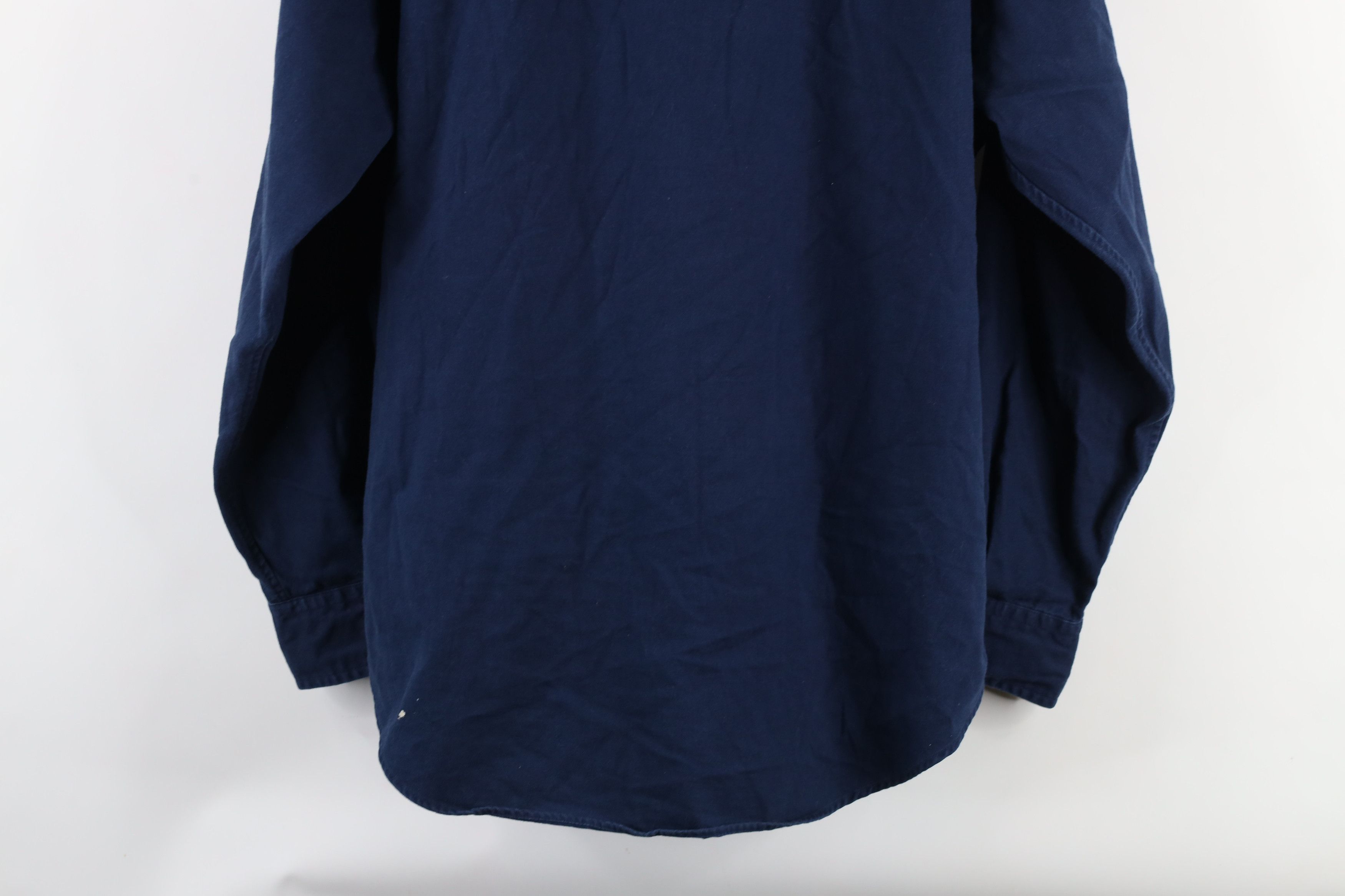 Ralph Lauren × Vintage Vintage 90s Ralph Lauren Collared Button Shirt Blue Cotton Size L / US 10 / IT 46 - 12 Thumbnail