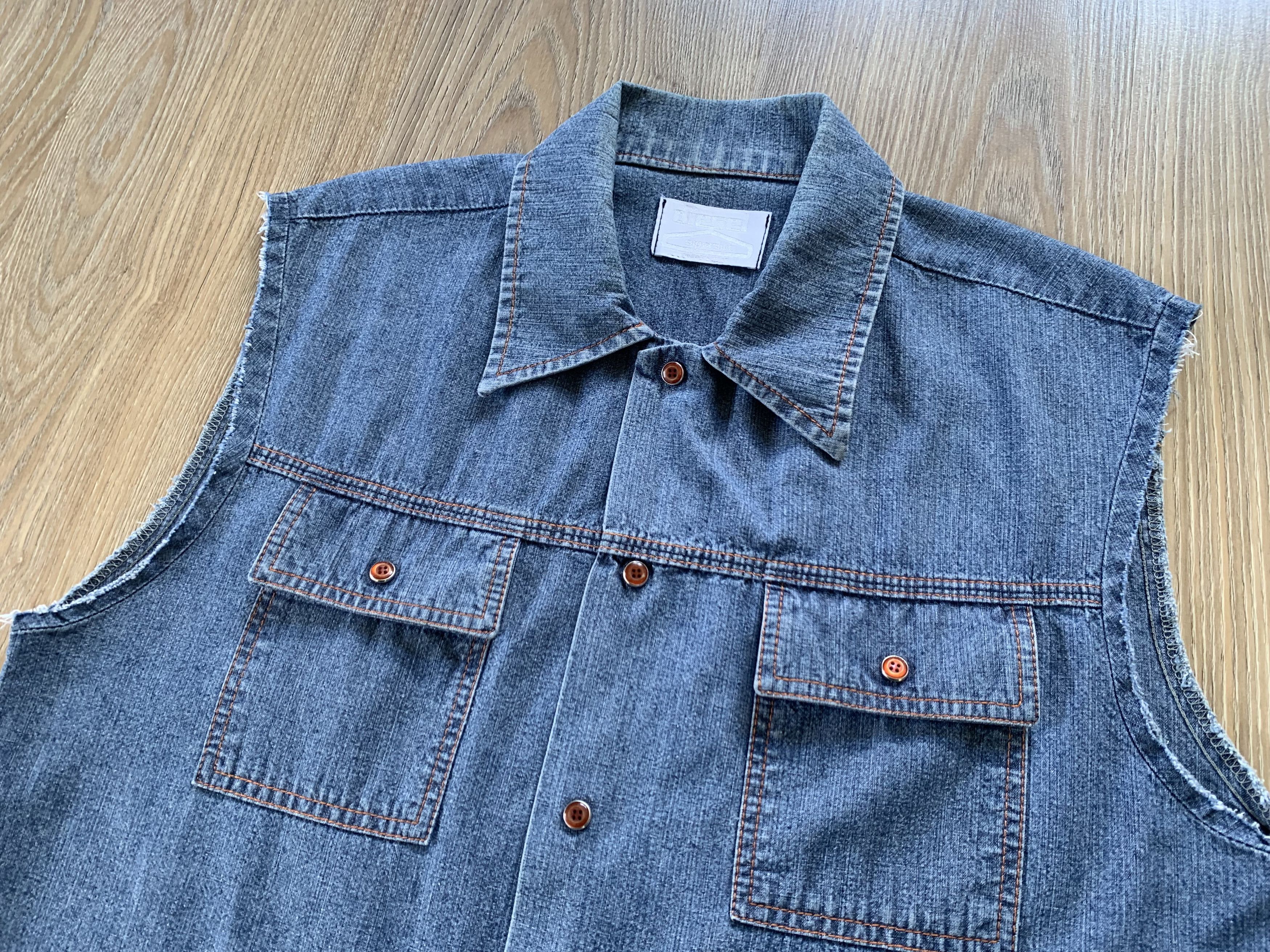 Denime Vintage Diesel Denim Sleeveless Multi Pocket Shirt Size L / US 10 / IT 46 - 4 Thumbnail