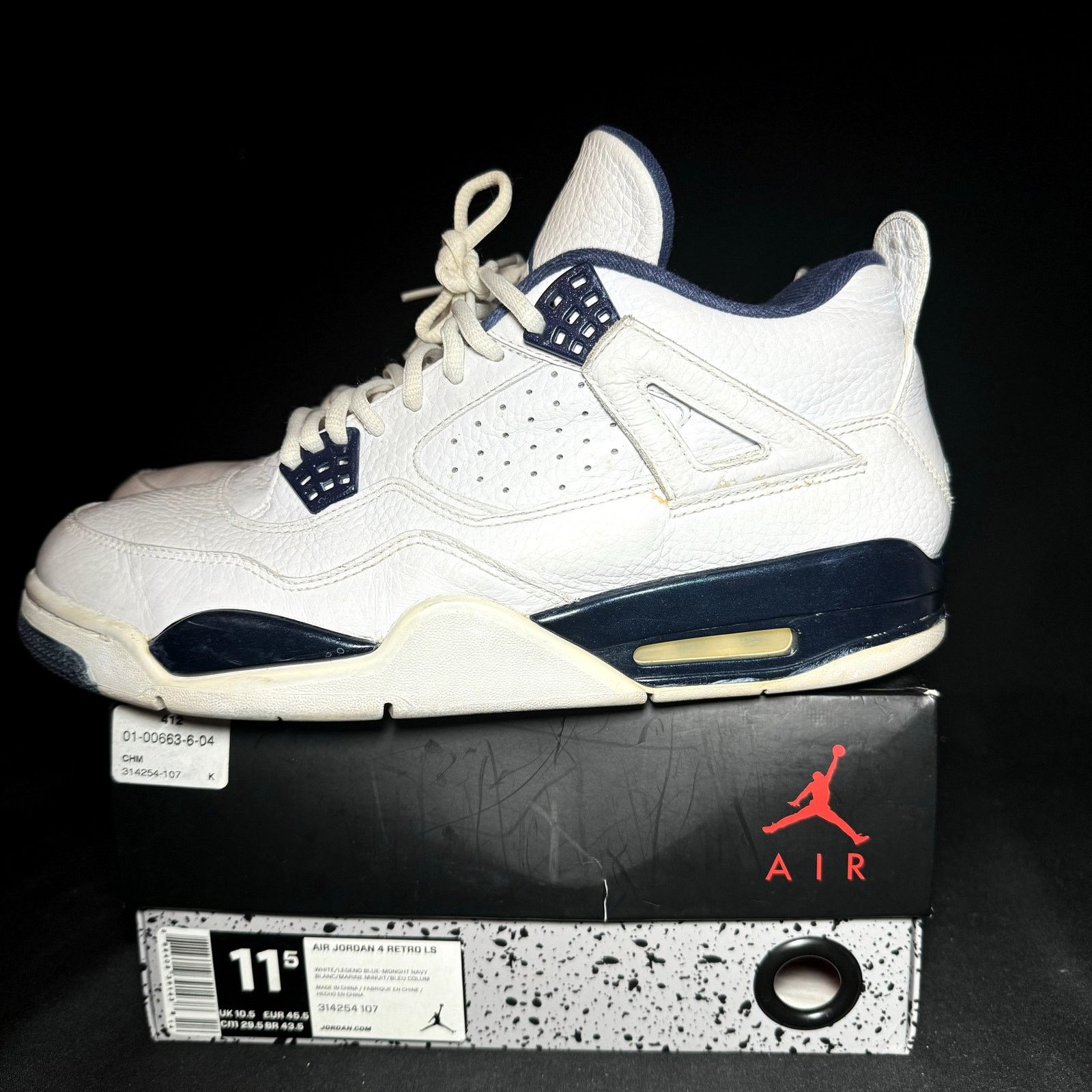 Jordan Brand × Nike Size 11.5 - Nike Air Jordan 4 Retro LS Columbia Men's Shoes Size US 11.5 / EU 44-45 - 9 Thumbnail
