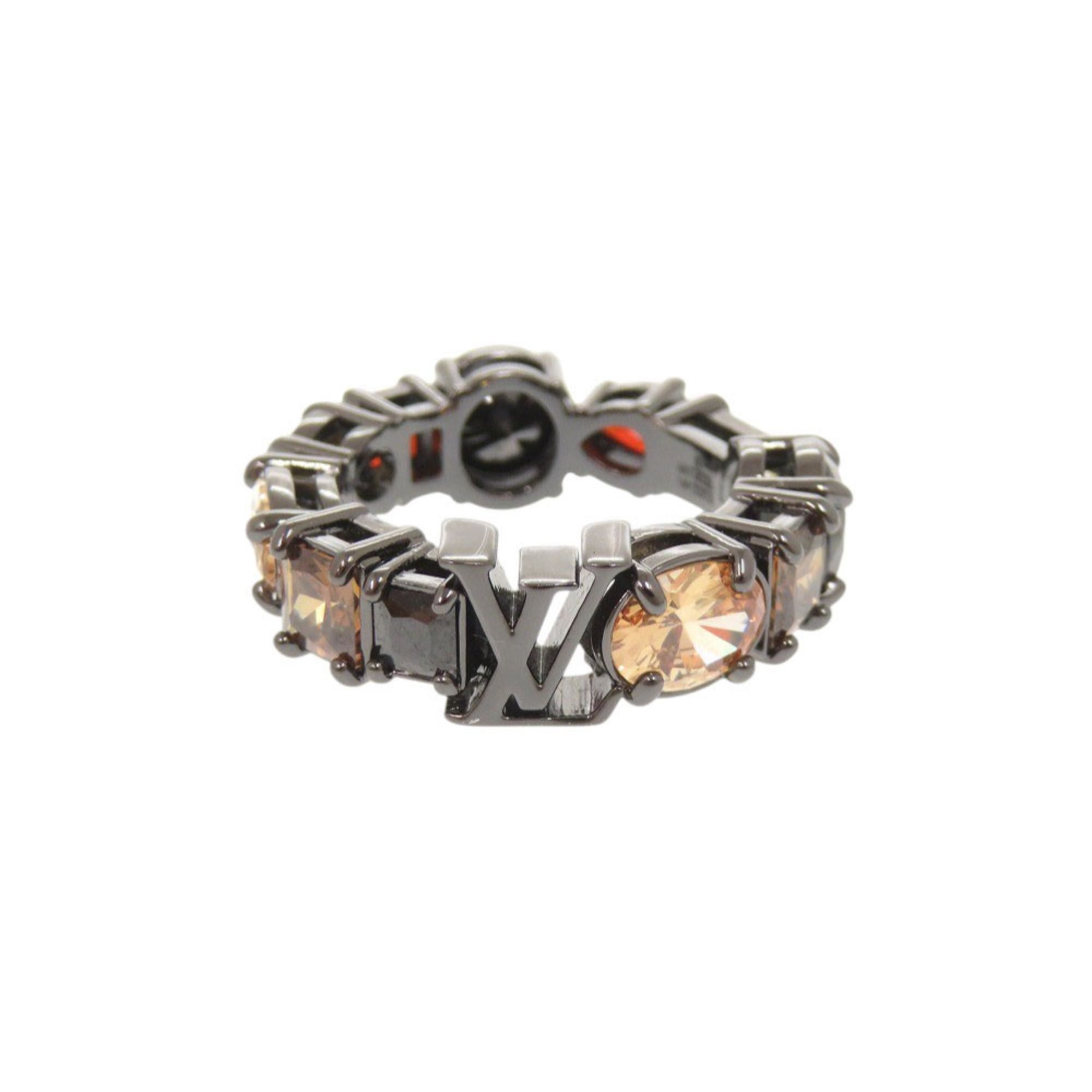Louis Vuitton Excellent condition Louis Vuitton LV Light M1202L Metal Colored Stone Ring, Size L, Gunmetal, 1514 LOUIS VUITTON Size ONE SIZE - 1 Thumbnail
