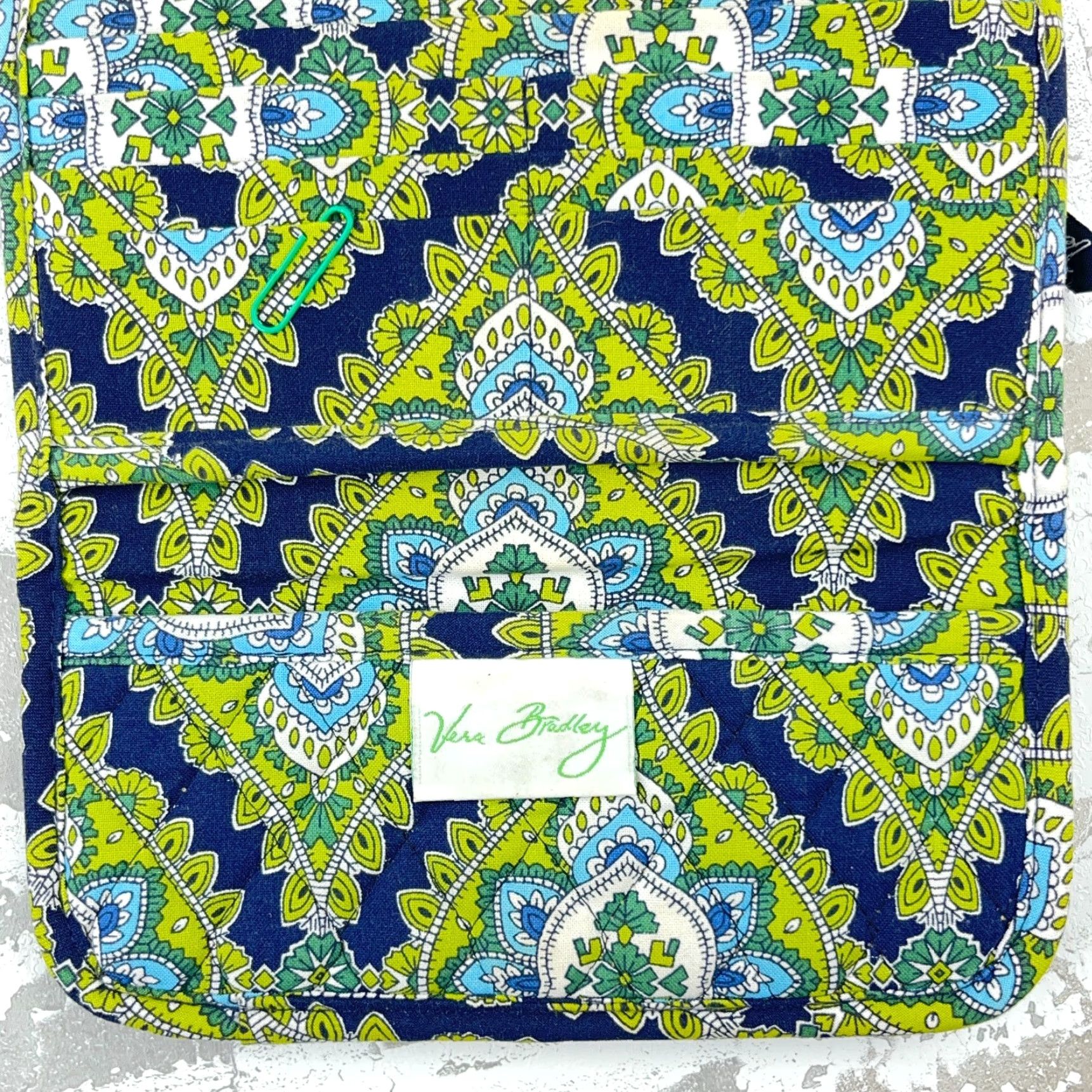 Vera Bradley Vera Bradley Wallet Cambridge Pattern Green Blue Folding Cards Cash Retired Size ONE SIZE - 5 Thumbnail