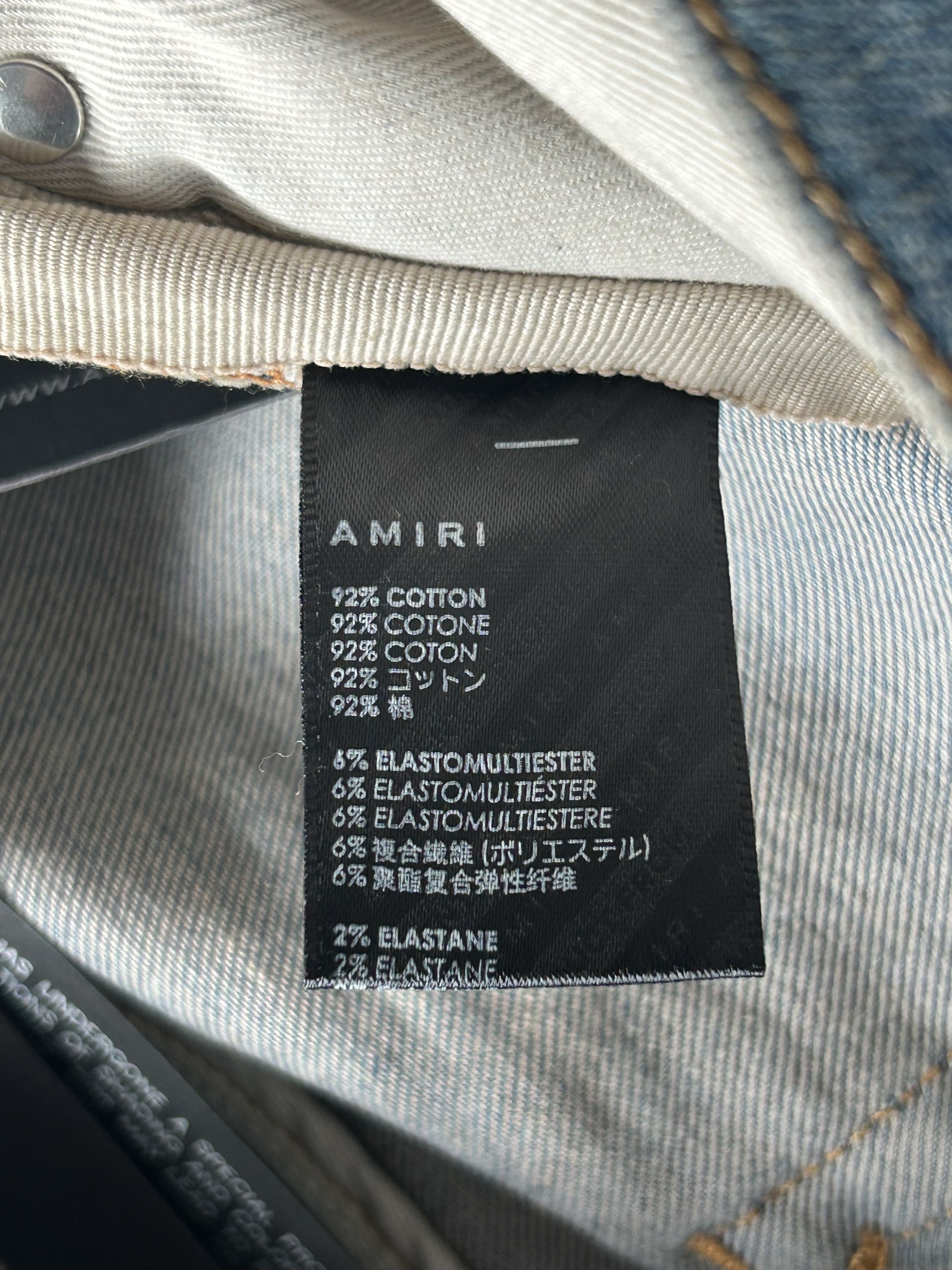 Amiri Amiri Clay Indigo & Camouflage MX2 Biker Jeans Size US 29 - 4 Thumbnail