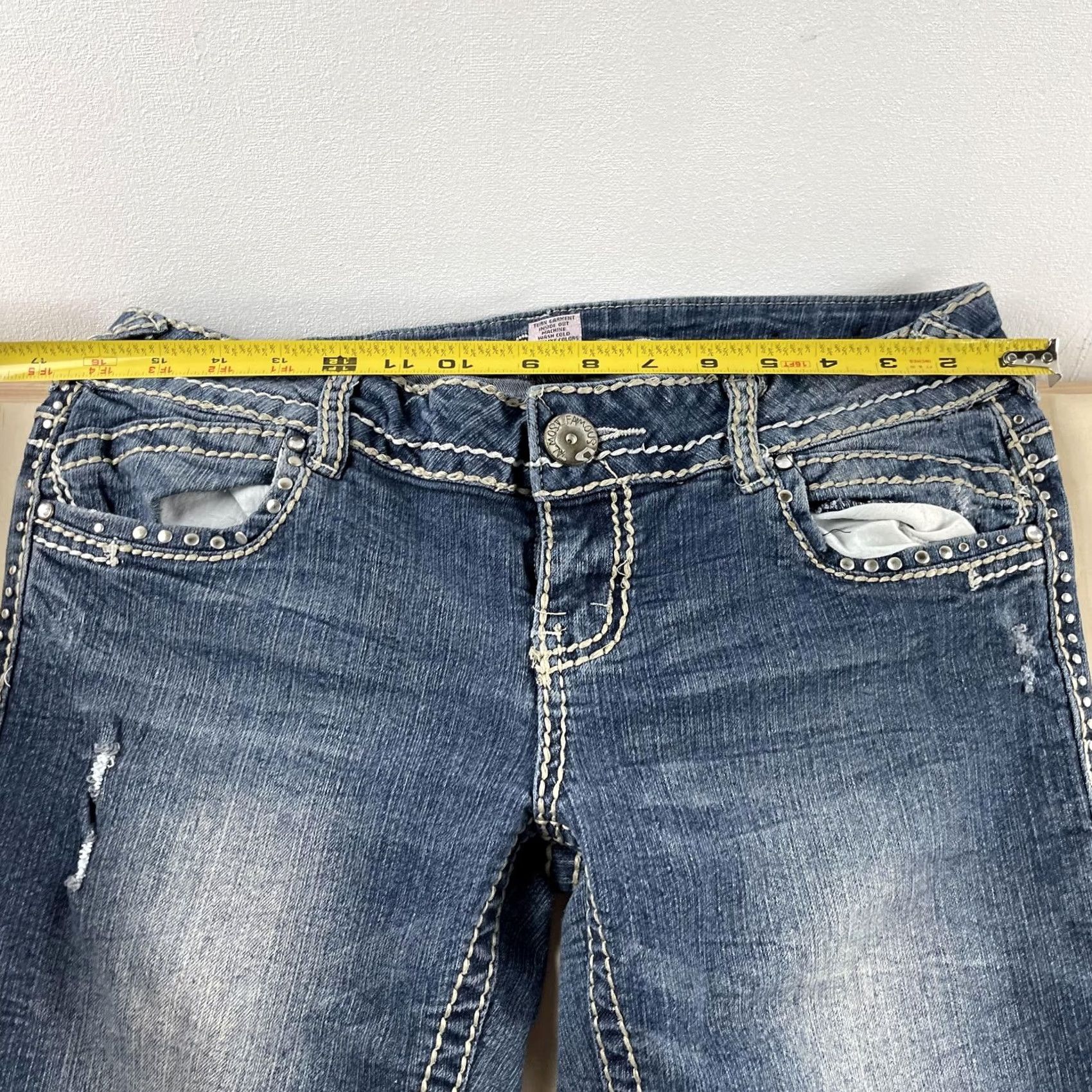 Almost Famous VINTAGE Almost Famous Jeans Women’s 9 Blue Medium Wash Skinny Distressed 29x28 Jeans Women’s 9 Blue Medium Wash Skinny Distressed 29x28 Size 30" / US 8 / IT 44 - 5 Thumbnail