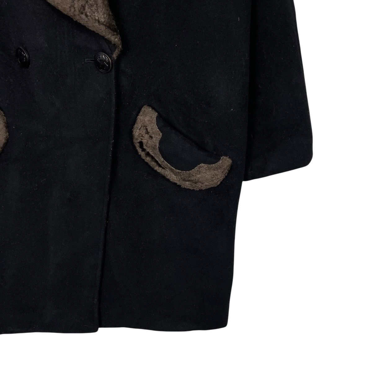 Fendi Vintage 70s Fendi 365 Wool Cashmere Fur Trimmed Colar Coat Size M / US 6-8 / IT 42-44 - 4 Thumbnail