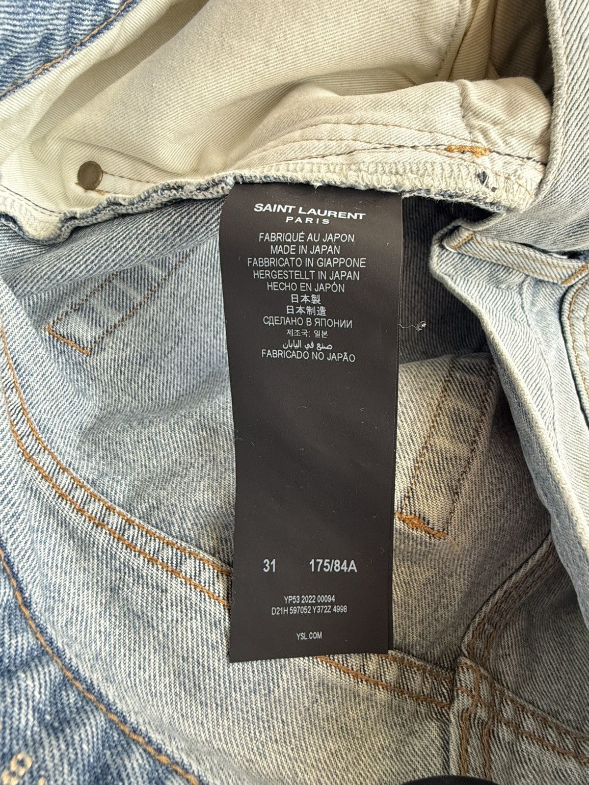 Saint Laurent Paris SS23 Saint Laurent distressed slim jeans Santa Monica 31 Size US 31 - 24 Thumbnail