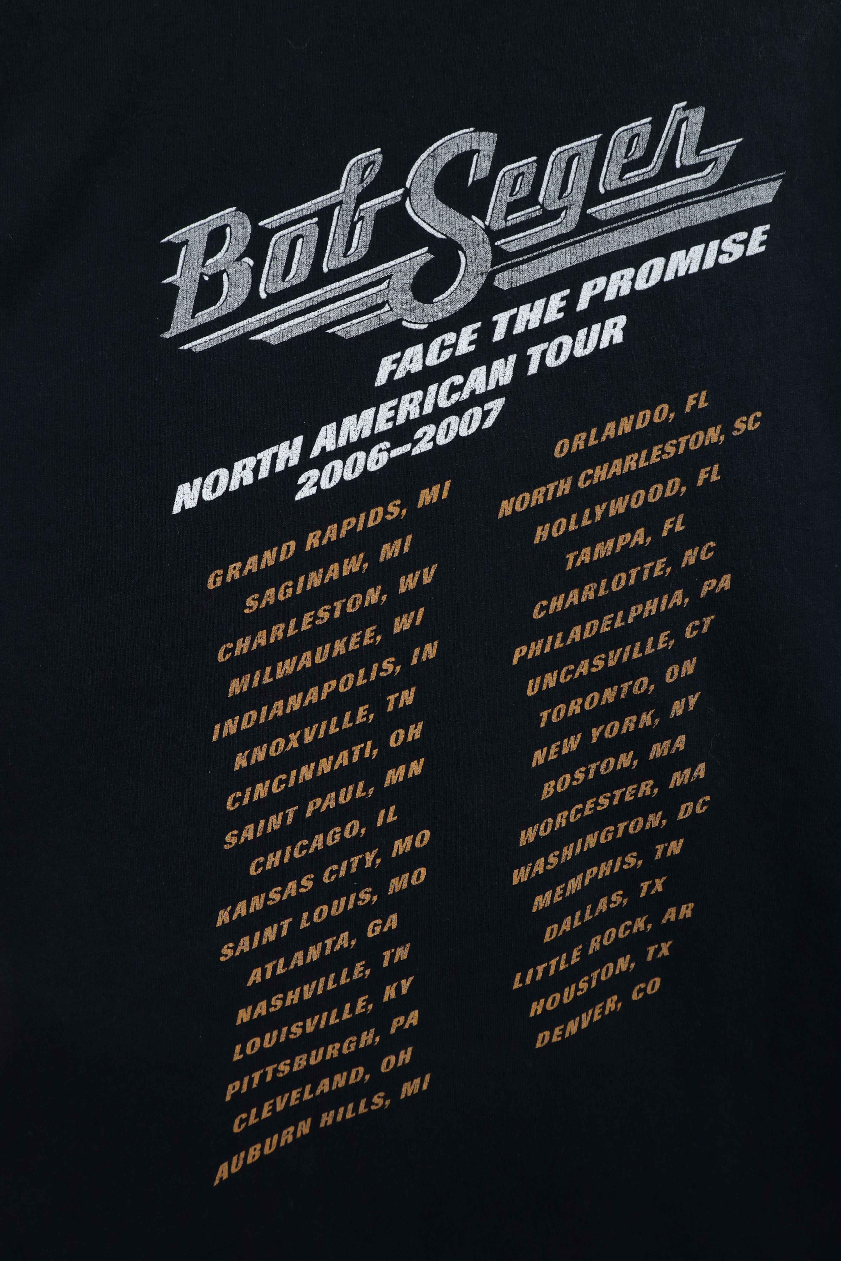 Vintage Vintage Y2K Tour Face The Promise Bob Seger Band T-Shirt Size US XL / EU 56 / 4 - 10 Thumbnail