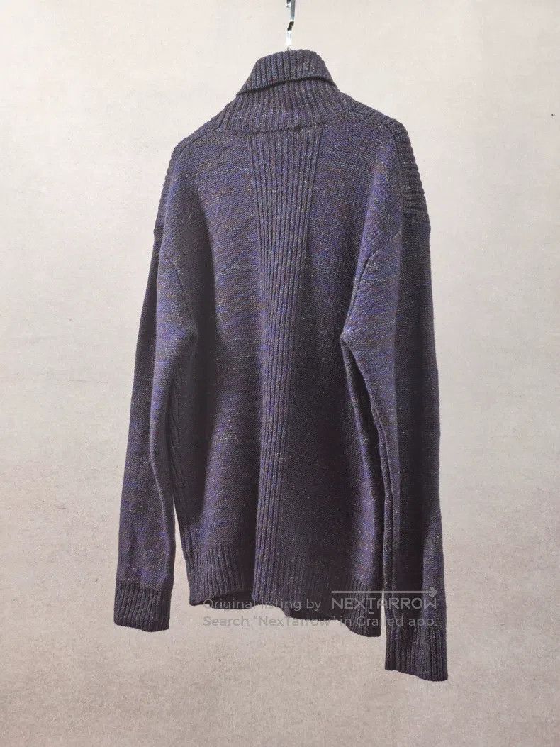 Issey Miyake Issey Miyake Dark Purple Mixed Silk Wool Turtleneck Sweate Size XL / US 12-14 / IT 48-50 - 3 Thumbnail