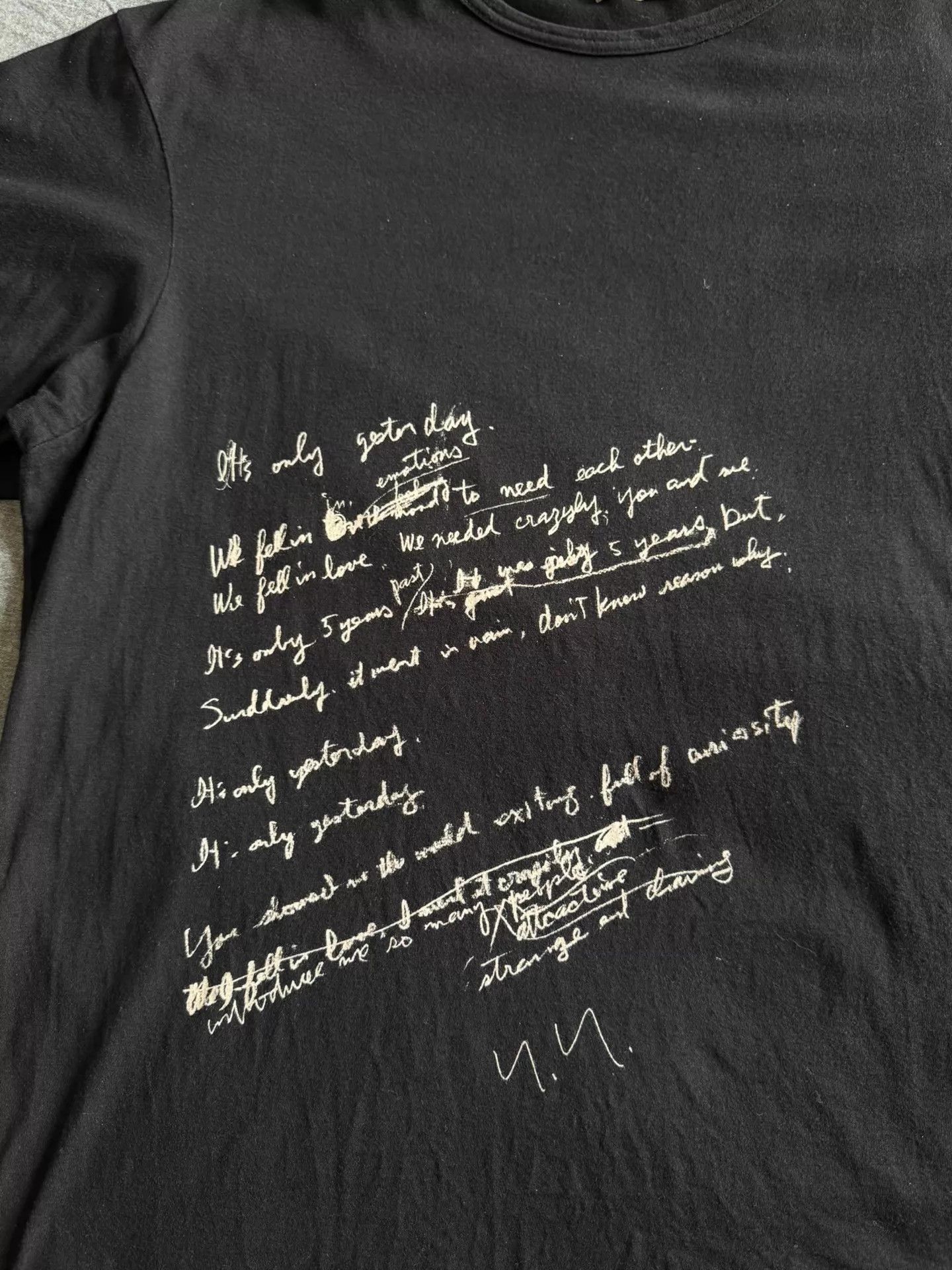 Yohji Yamamoto Yohji Yamamoto 19SS Poetry T-shirt (One Size) Size US L / EU 52-54 / 3 - 2 Thumbnail