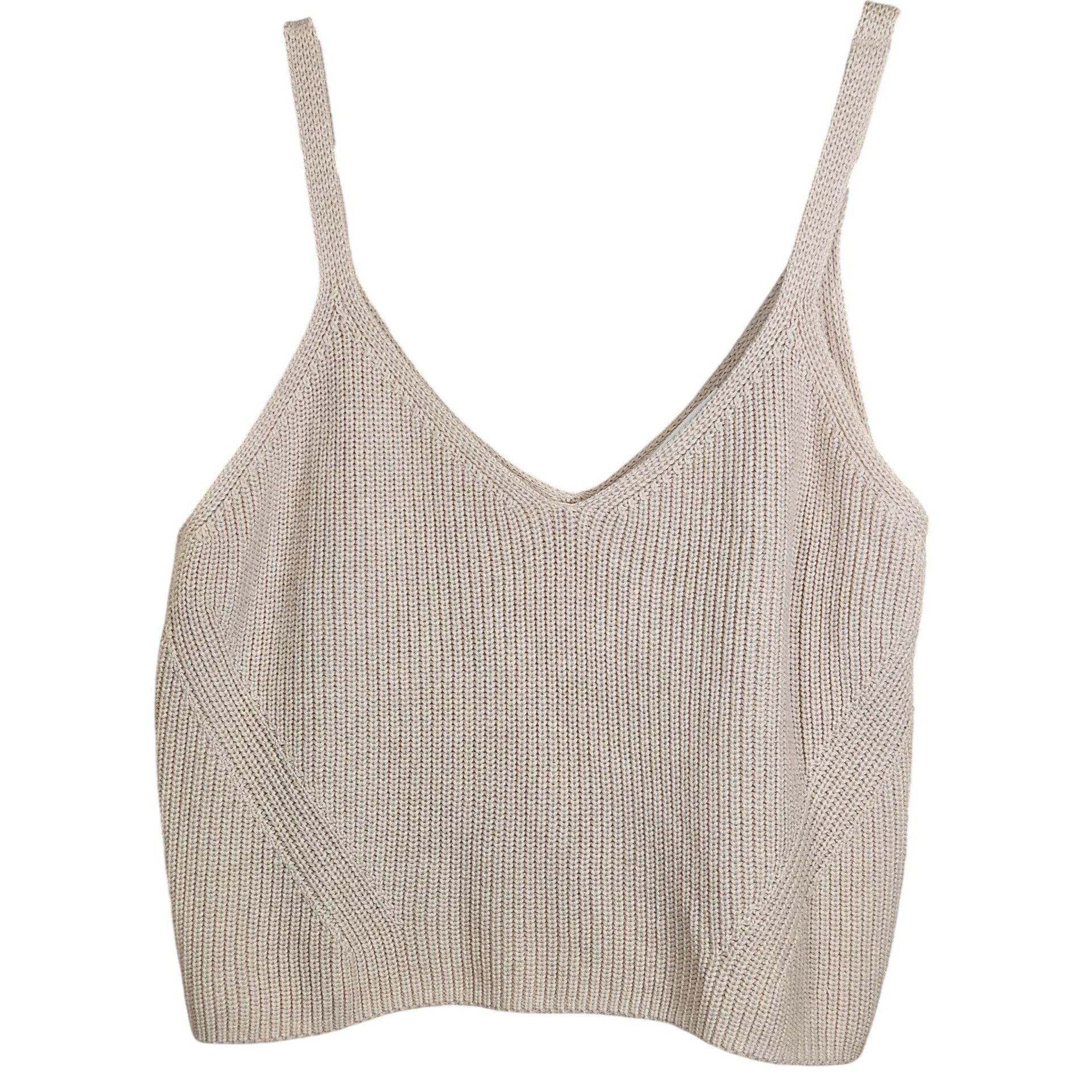 Other OGD Women’s Knit Sweater Tank Beige S – Clean Girl, Quiet Lu Size S / US 4 / IT 40 - 2 Thumbnail