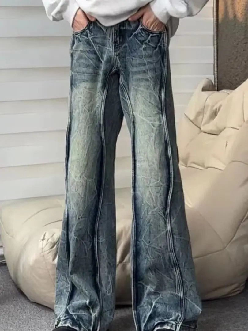 Japanese Brand Retro loose high street patchwork jeans Size US 32 / EU 48 - 2 Thumbnail