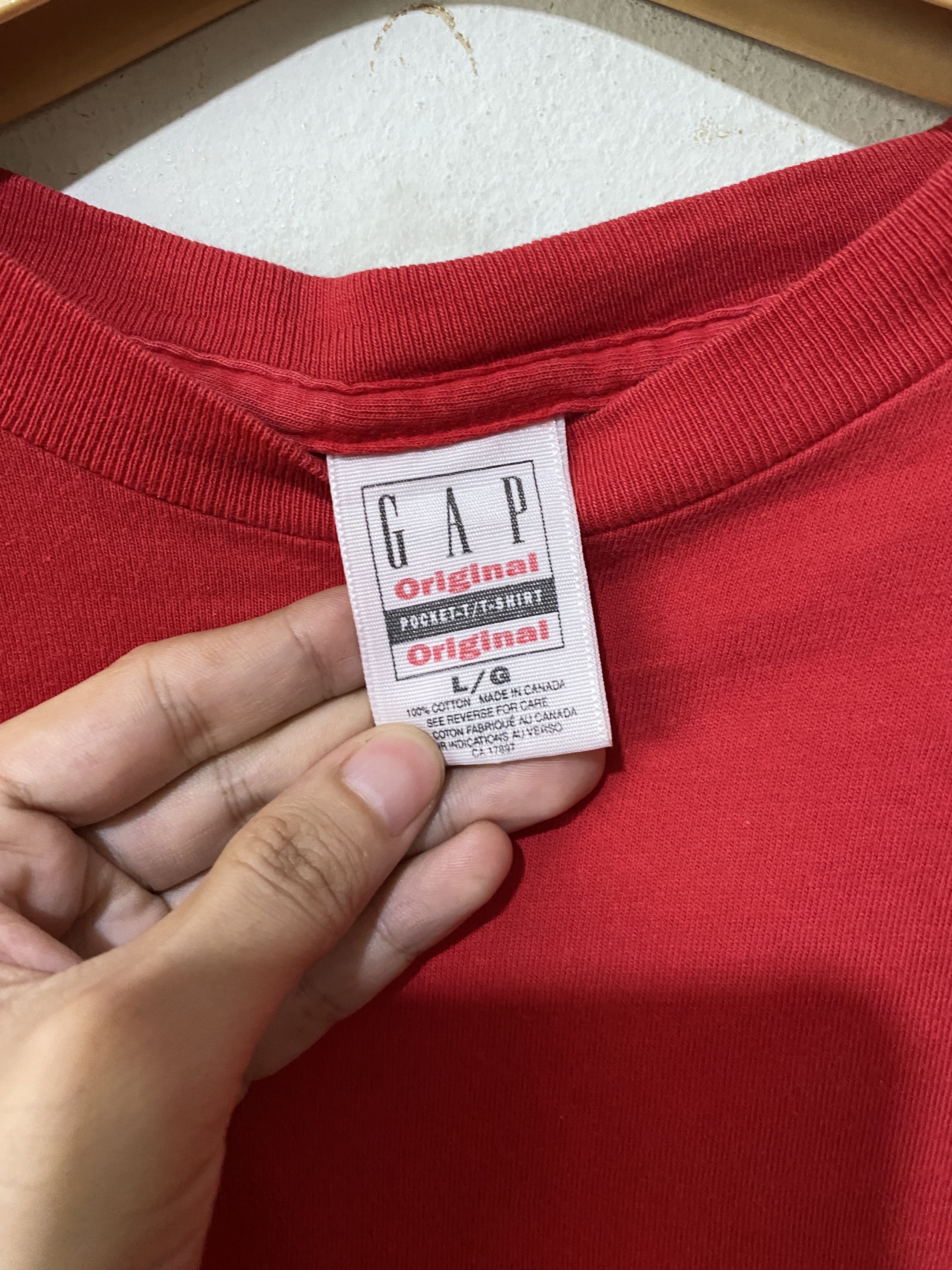 Gap × Vintage Vintage 90s Gap Pocket Tee Size US XL / EU 56 / 4 - 5 Thumbnail