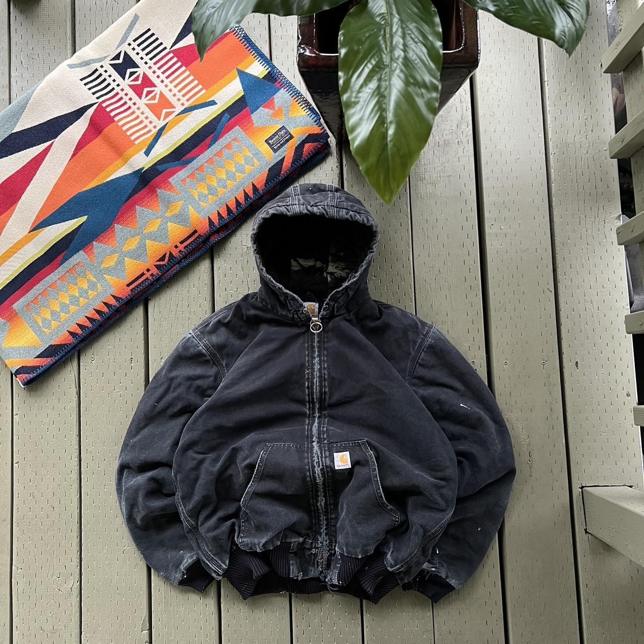 Carhartt × Vintage Vintage carhartt workwear jacket Faded black distressed Size US M / EU 48-50 / 2 - 2 Thumbnail