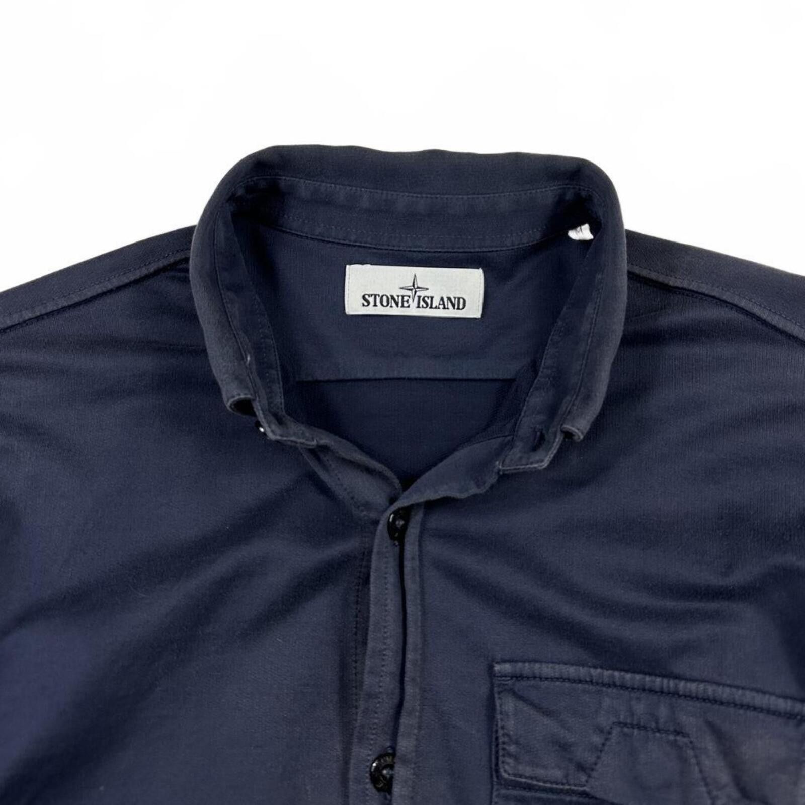 Stone Island Stone Island Button Up Long Sleeve Shirt Blue Medium Size US M / EU 48-50 / 2 - 3 Thumbnail