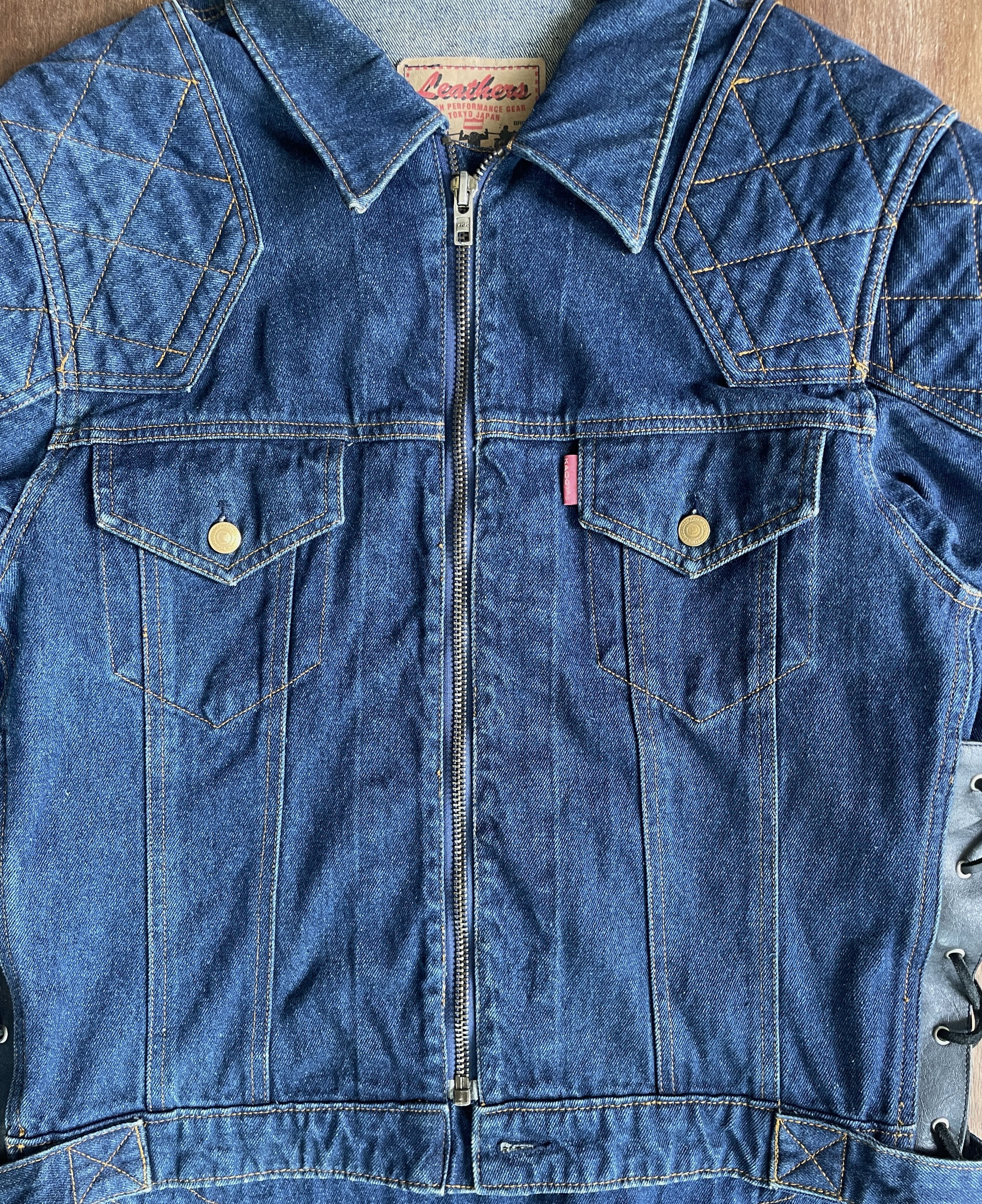 Kadoya KADOYA K Denim Leather Trim Jacket Size US L / EU 52-54 / 3 - 3 Thumbnail