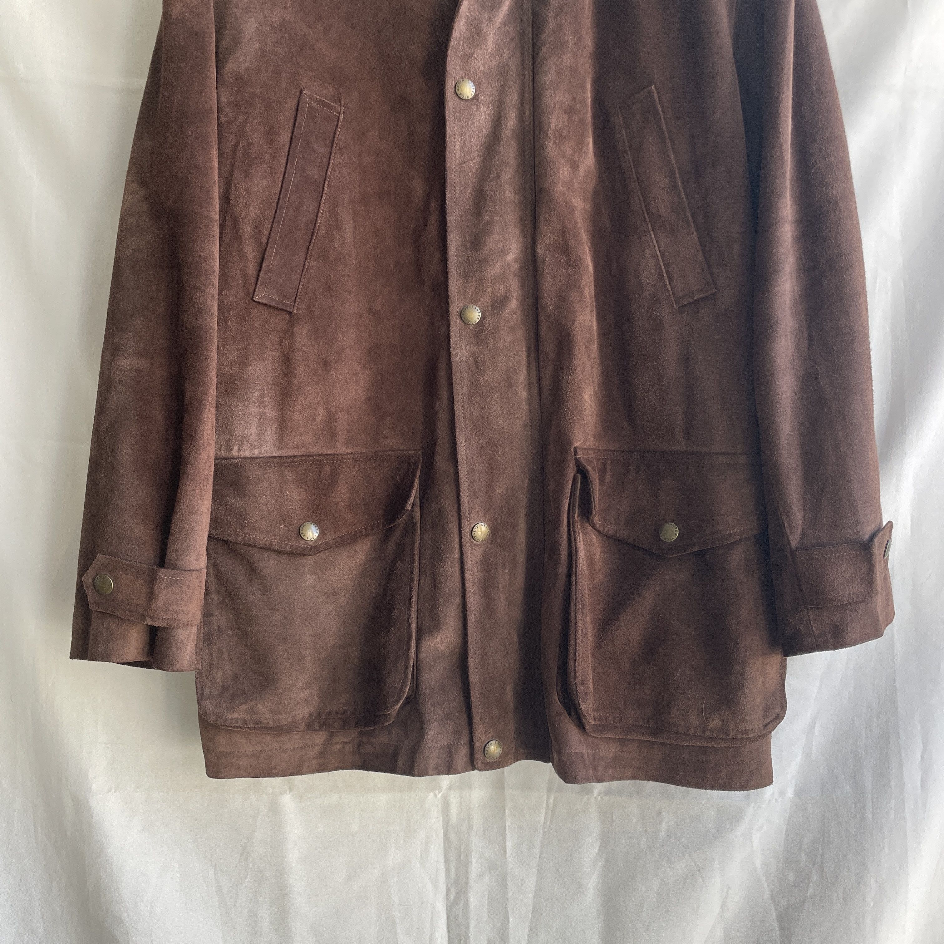 Polo Ralph Lauren Polo Ralph Lauren Calf Suede Brown Tobacco Barn Coat Size L Size US L / EU 52-54 / 3 - 11 Thumbnail