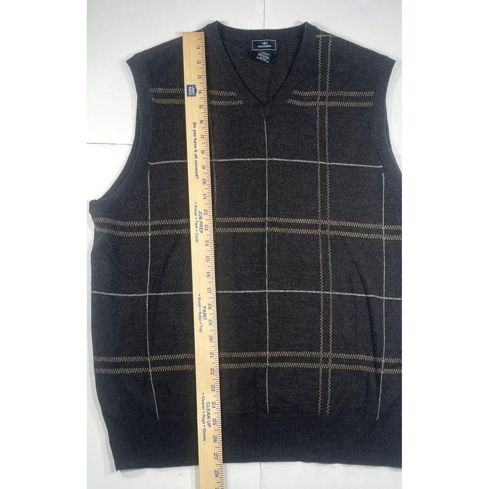 Dockers Dockers Mens V-Neck Multi Color Knit Golf Tennis Sweater Vest Sz L 100% Acrylic Size US L / EU 52-54 / 3 - 3 Thumbnail