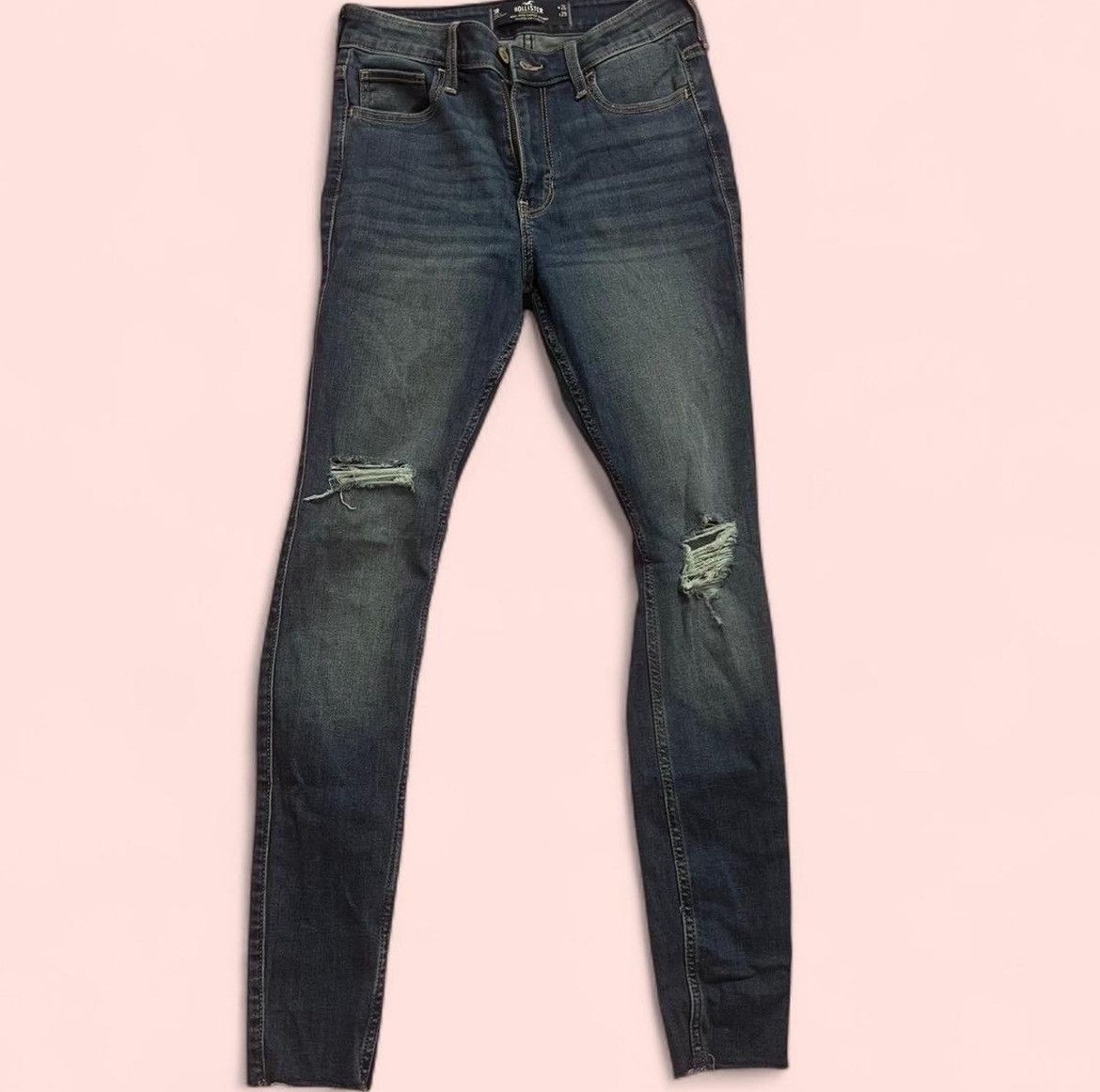 Hollister Hollister high rise skinny jeans with distressed details Size 26" / US 2 / IT 38 - 2 Thumbnail