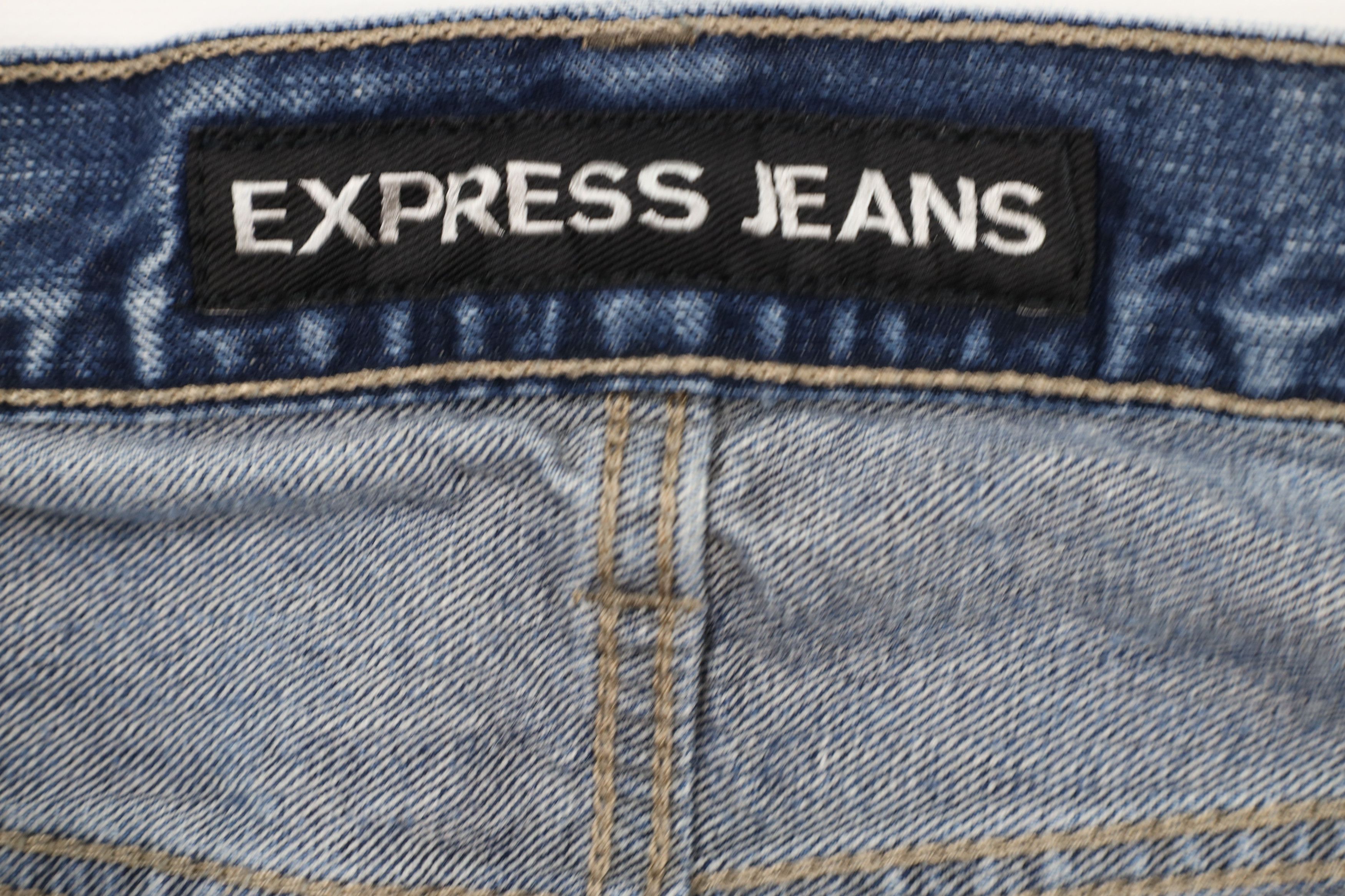 Express × Vintage Express Blake Loose Fit Straight Leg Denim Jeans Blue Size US 34 / EU 50 - 8 Thumbnail