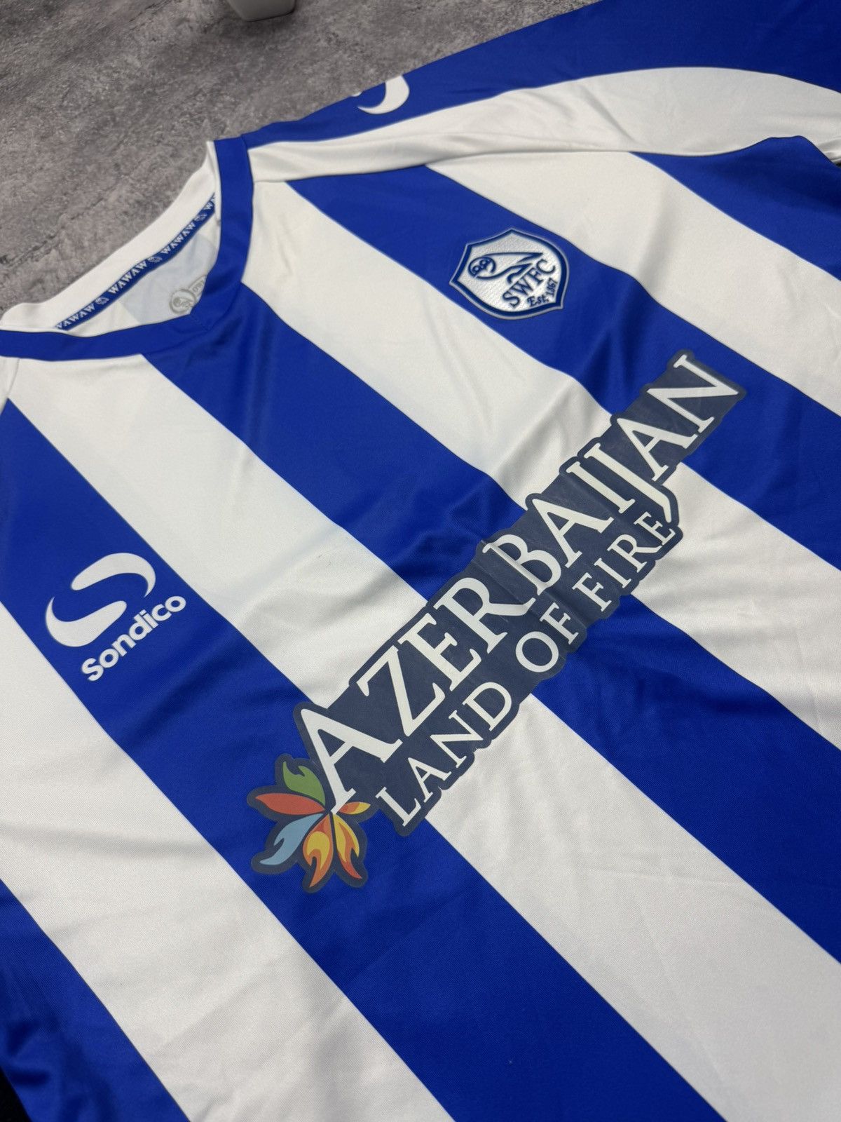 Vintage SHEFFIELD WEDNESDAY 2014/2015 FOOTBALL JERSEY HOME SONDICO Size US XL / EU 56 / 4 - 9 Thumbnail