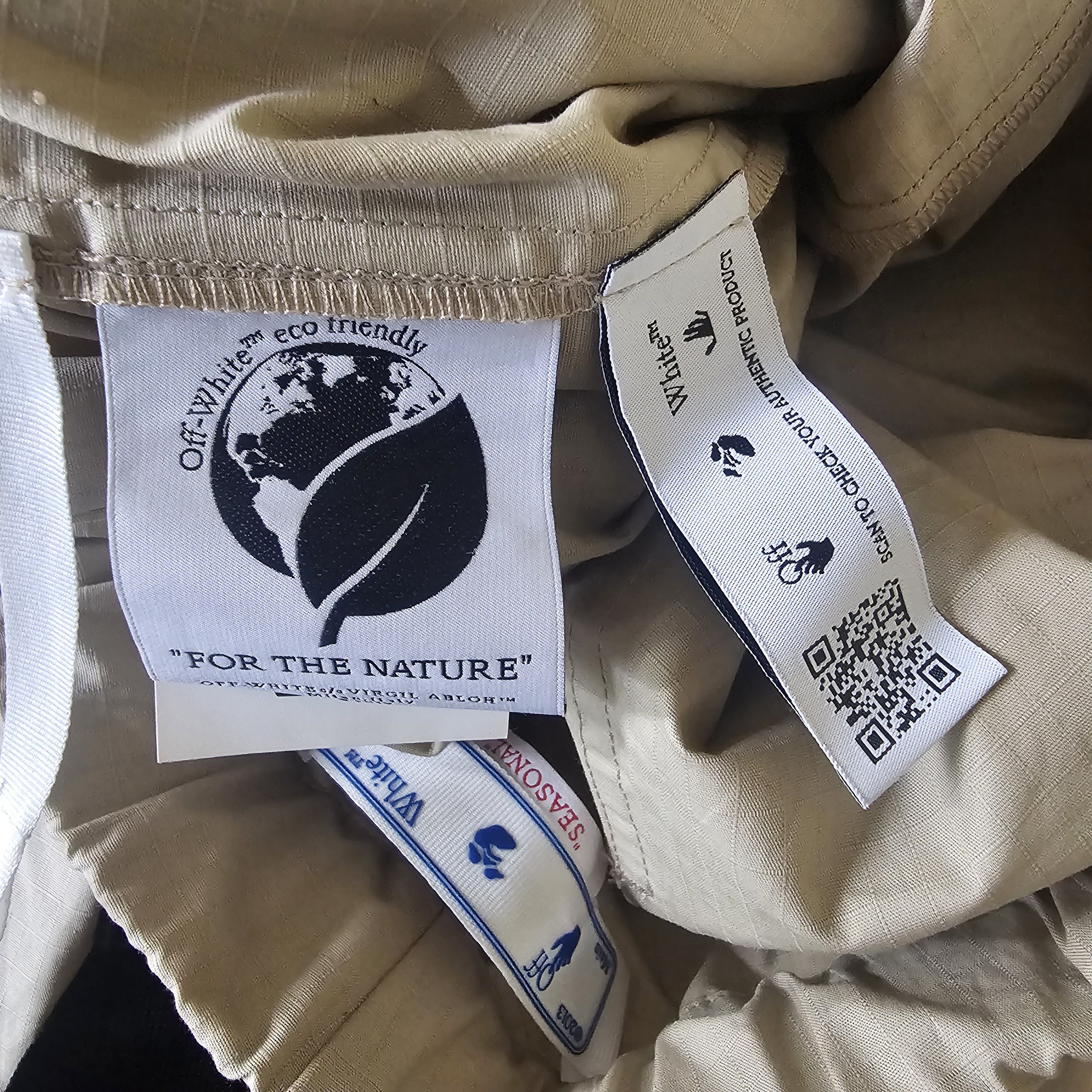 Off-White Off-White Beige Cotton Cargo Pants Size S Size US 32 / EU 48 - 13 Thumbnail