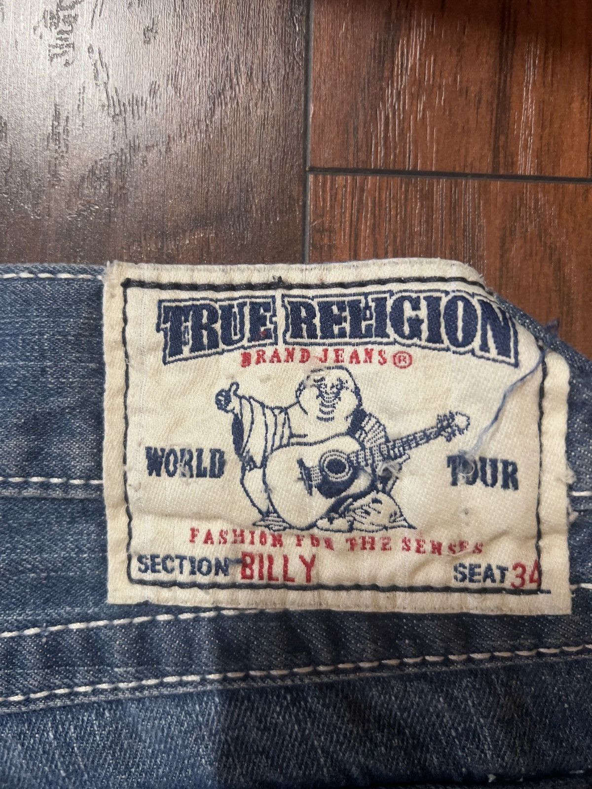 True Religion × Vintage True Religion Baggy Faded Size US 36 / EU 52 - 8 Thumbnail