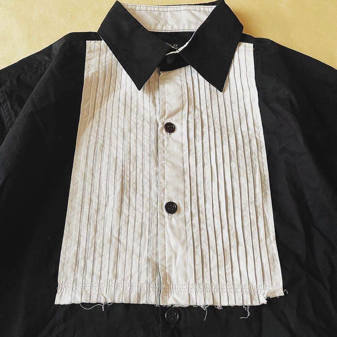 Y's ⭐Y's Yohji Yamamoto Runway Sample Black White tuxedo shirt Size US L / EU 52-54 / 3 - 7 Thumbnail