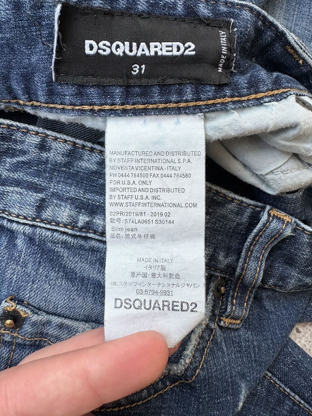 Dsquared2 Dsquared2 Slim Jeans Made In Italy Size US 31 - 23 Thumbnail