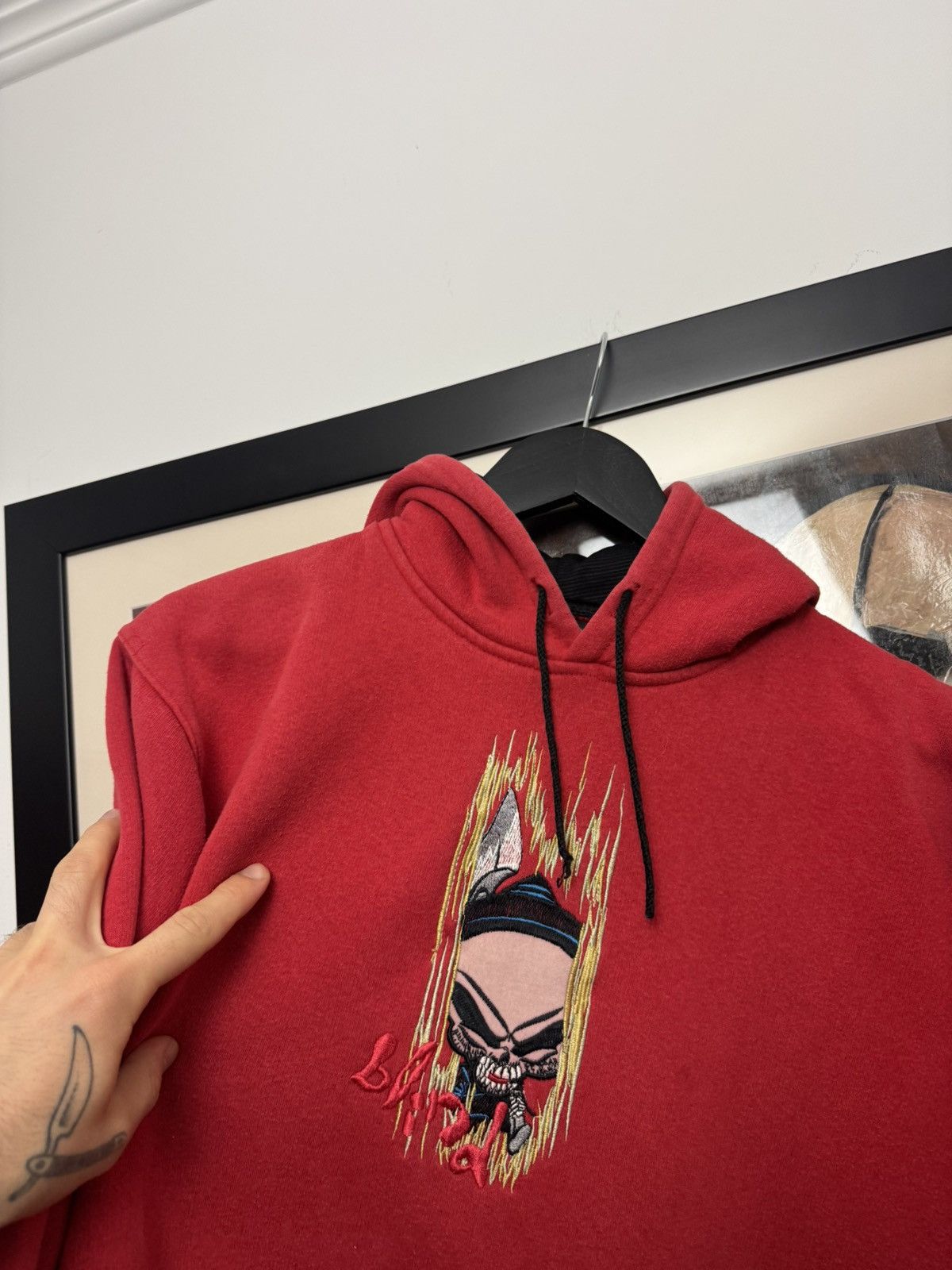 Shorty's Skateboards Vintage 90s Blind Skateboards Rare Reaper Skate Red Hoodie Size US M / EU 48-50 / 2 - 2 Thumbnail